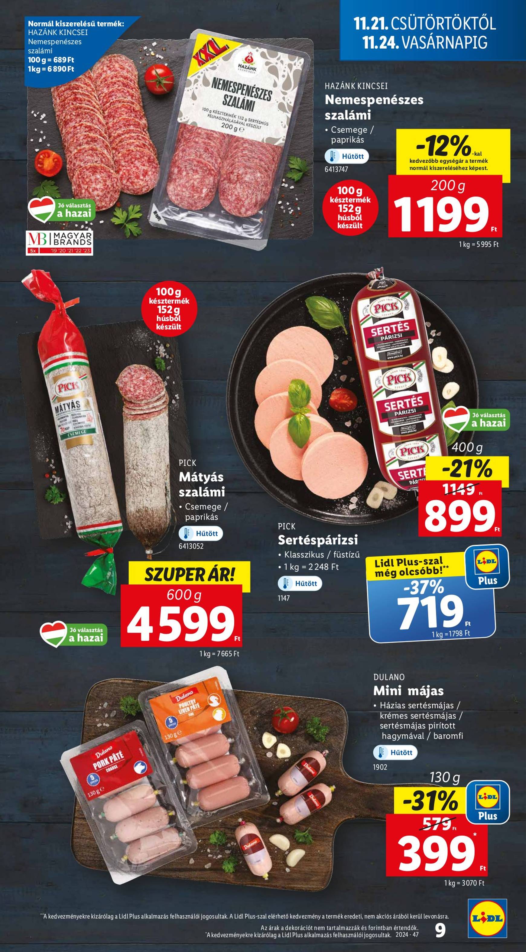 Lidl akciós újság, érvényes 11.21. - 11.27. 9