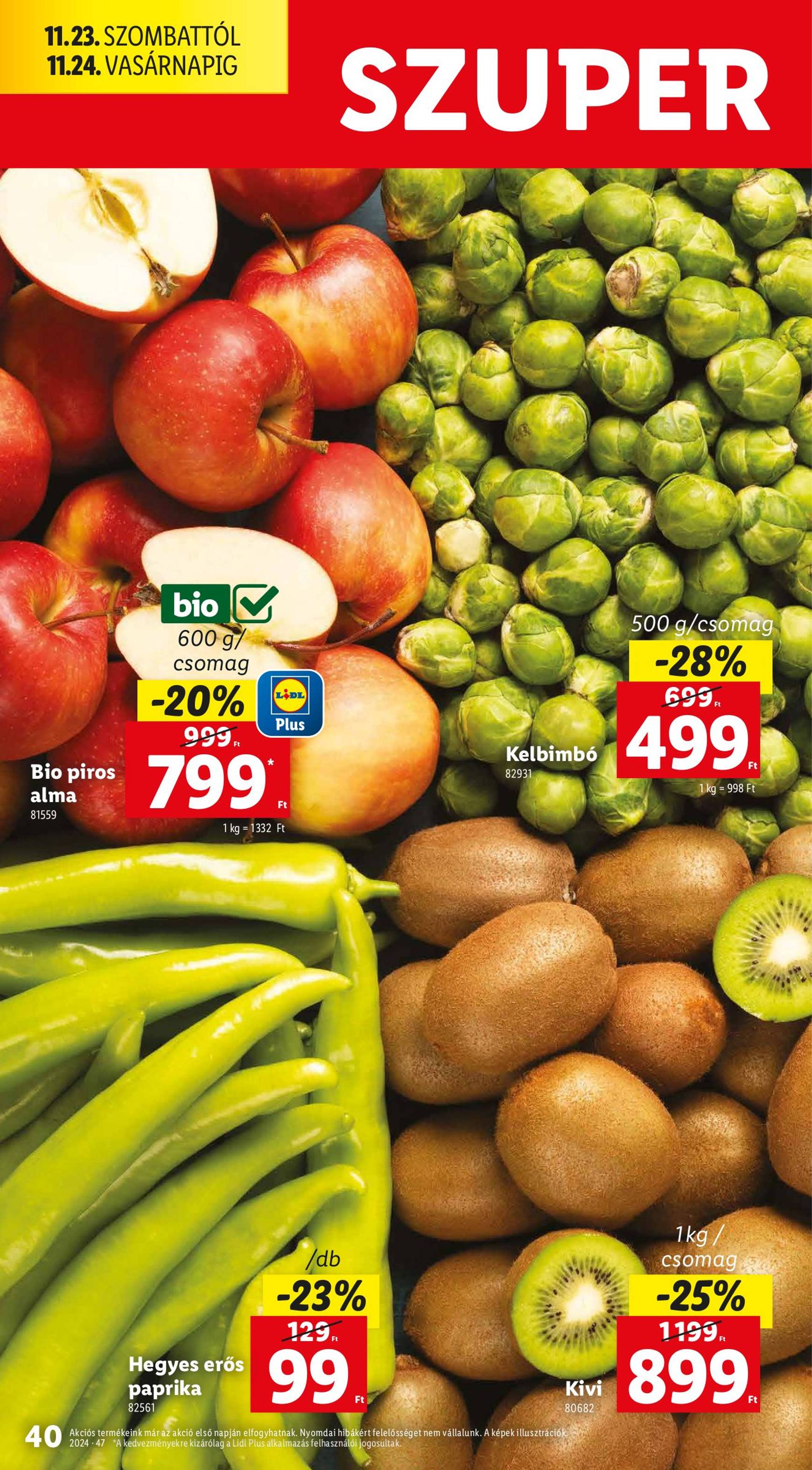 Lidl akciós újság, érvényes 11.21. - 11.27. 40