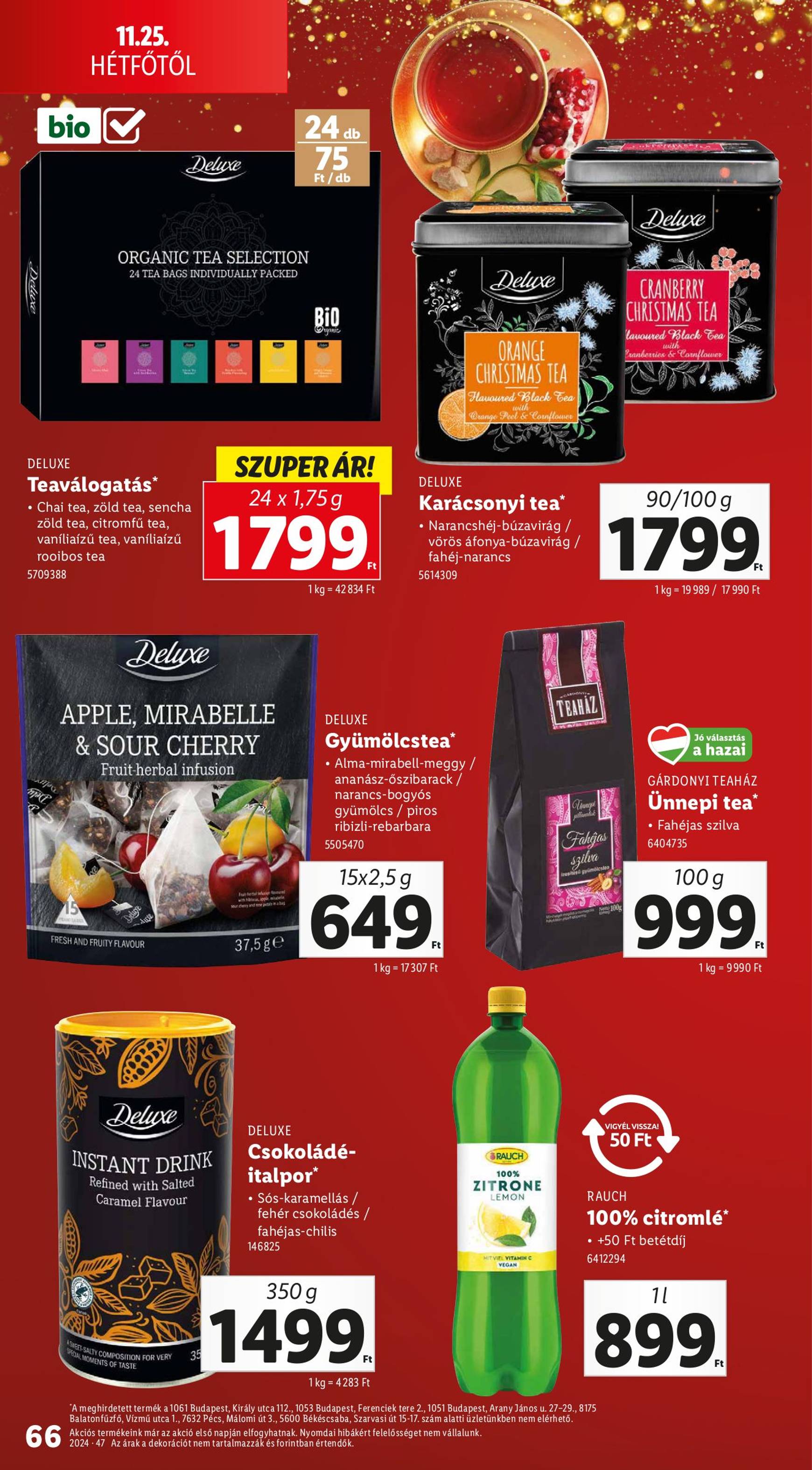 Lidl akciós újság, érvényes 11.21. - 11.27. 66