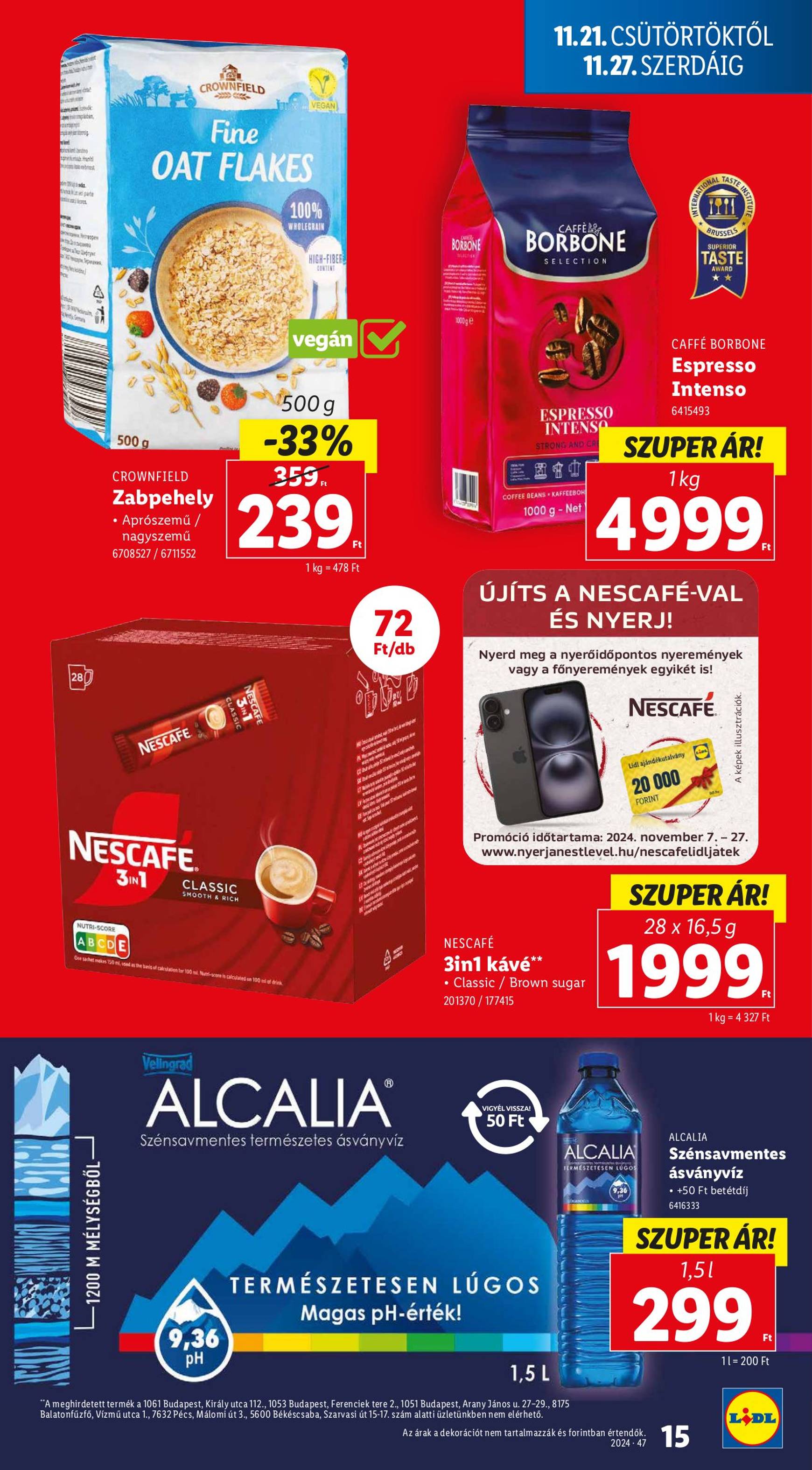 Lidl akciós újság, érvényes 11.21. - 11.27. 15