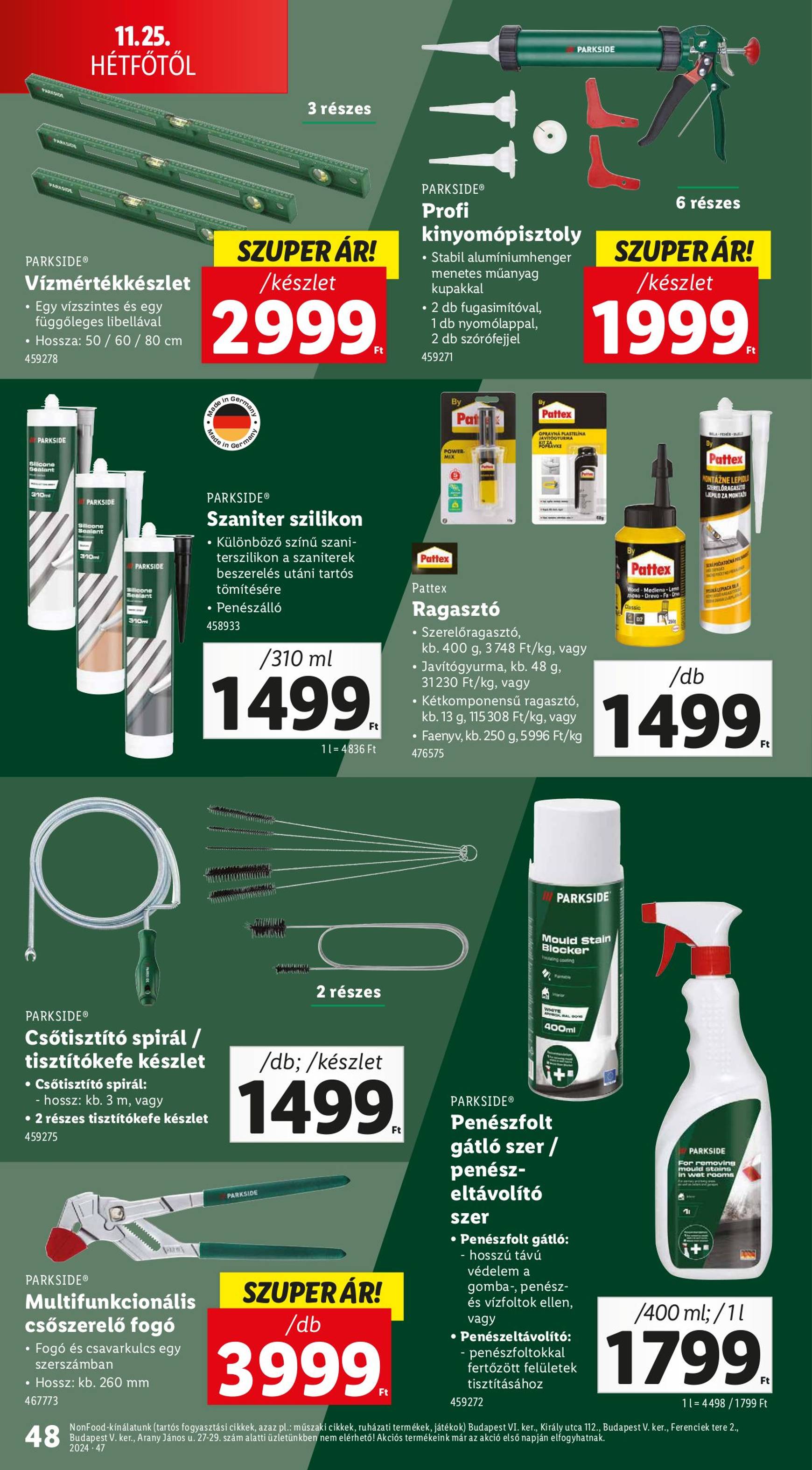 Lidl akciós újság, érvényes 11.21. - 11.27. 48