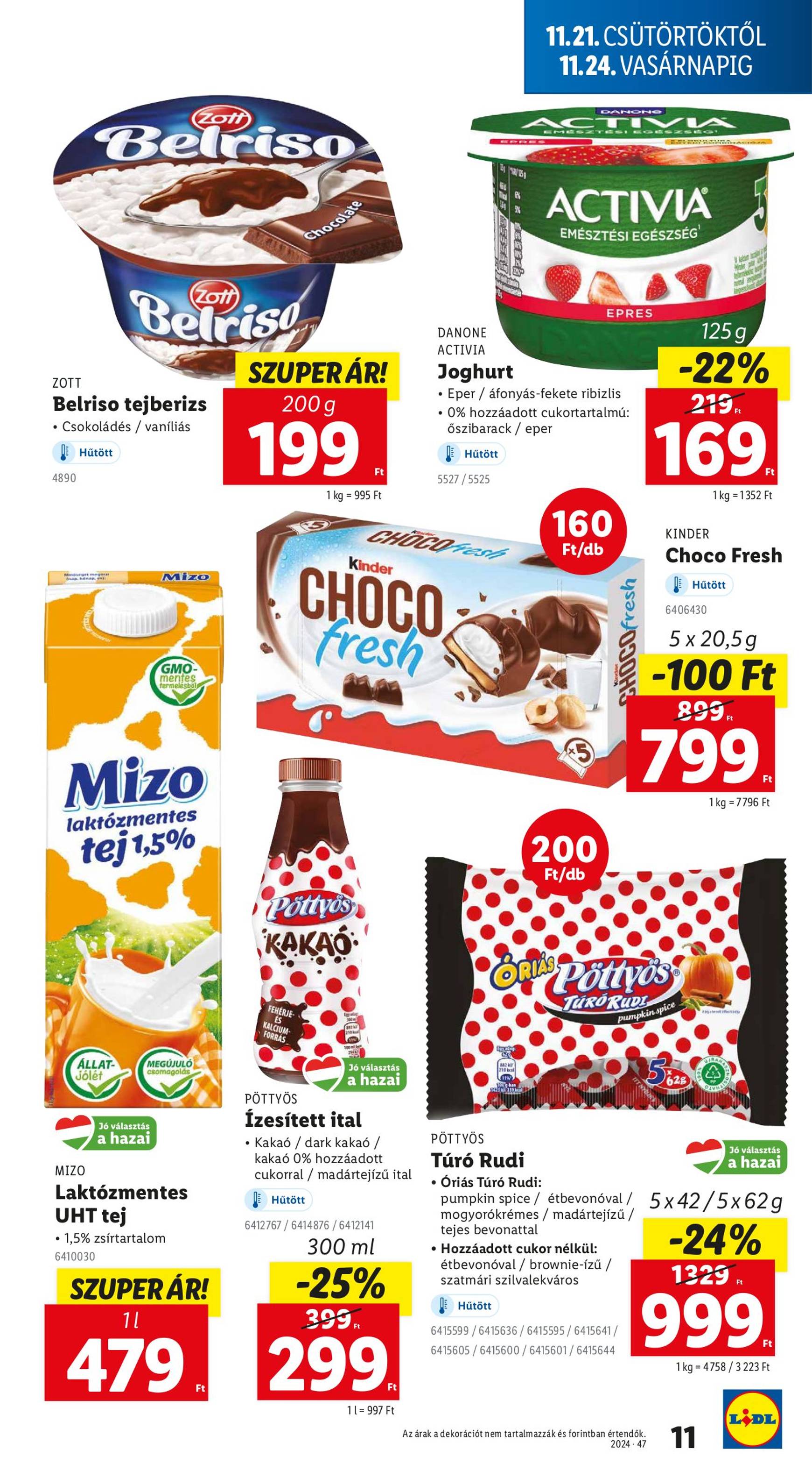 Lidl akciós újság, érvényes 11.21. - 11.27. 11