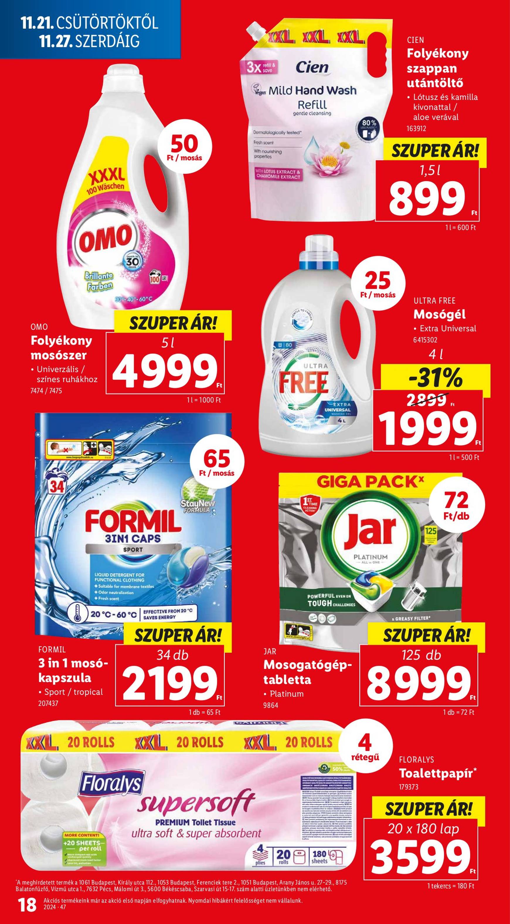 Lidl akciós újság, érvényes 11.21. - 11.27. 18