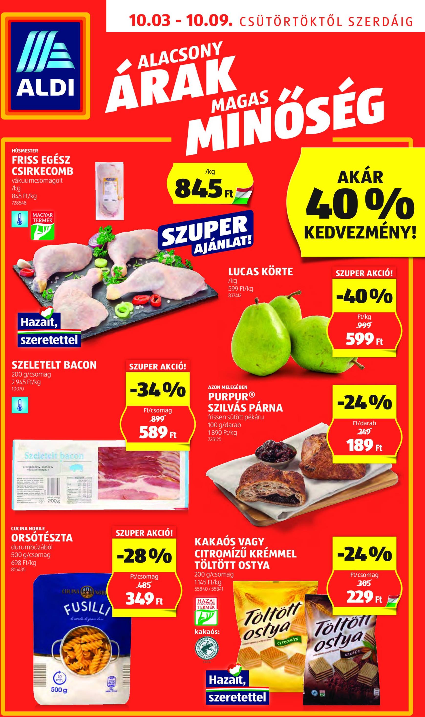 Aktuális újság Aldi 10.03. - 10.09.