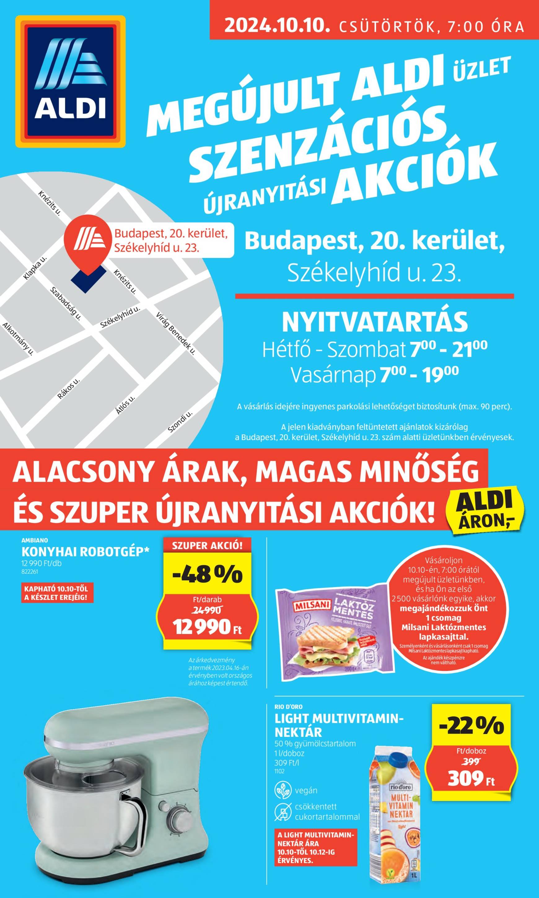 Aktuális újság Aldi - Üzletnyitás: Budapest, 10.10. - 10.12.