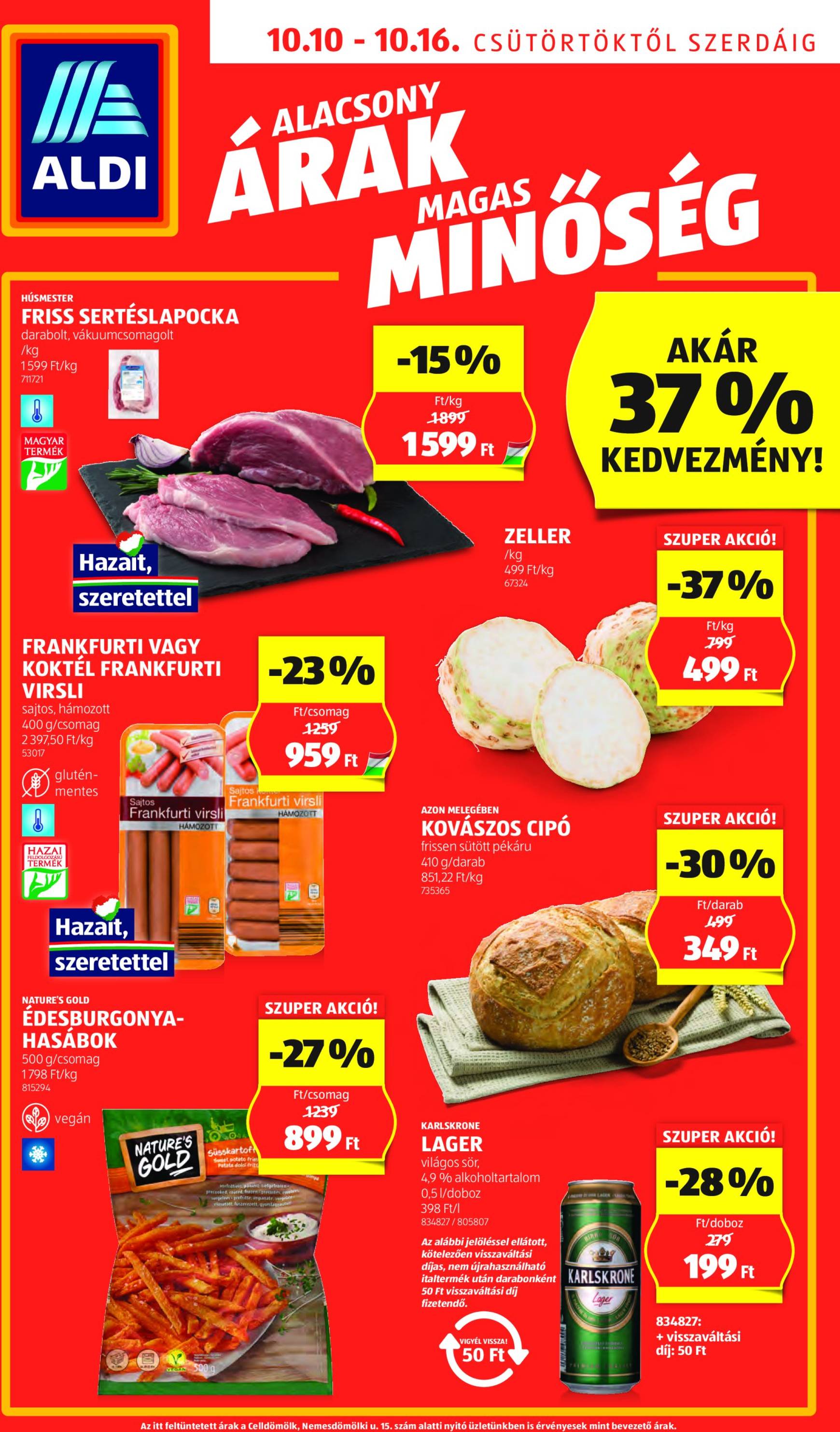 Aktuális újság Aldi 10.10. - 10.16.