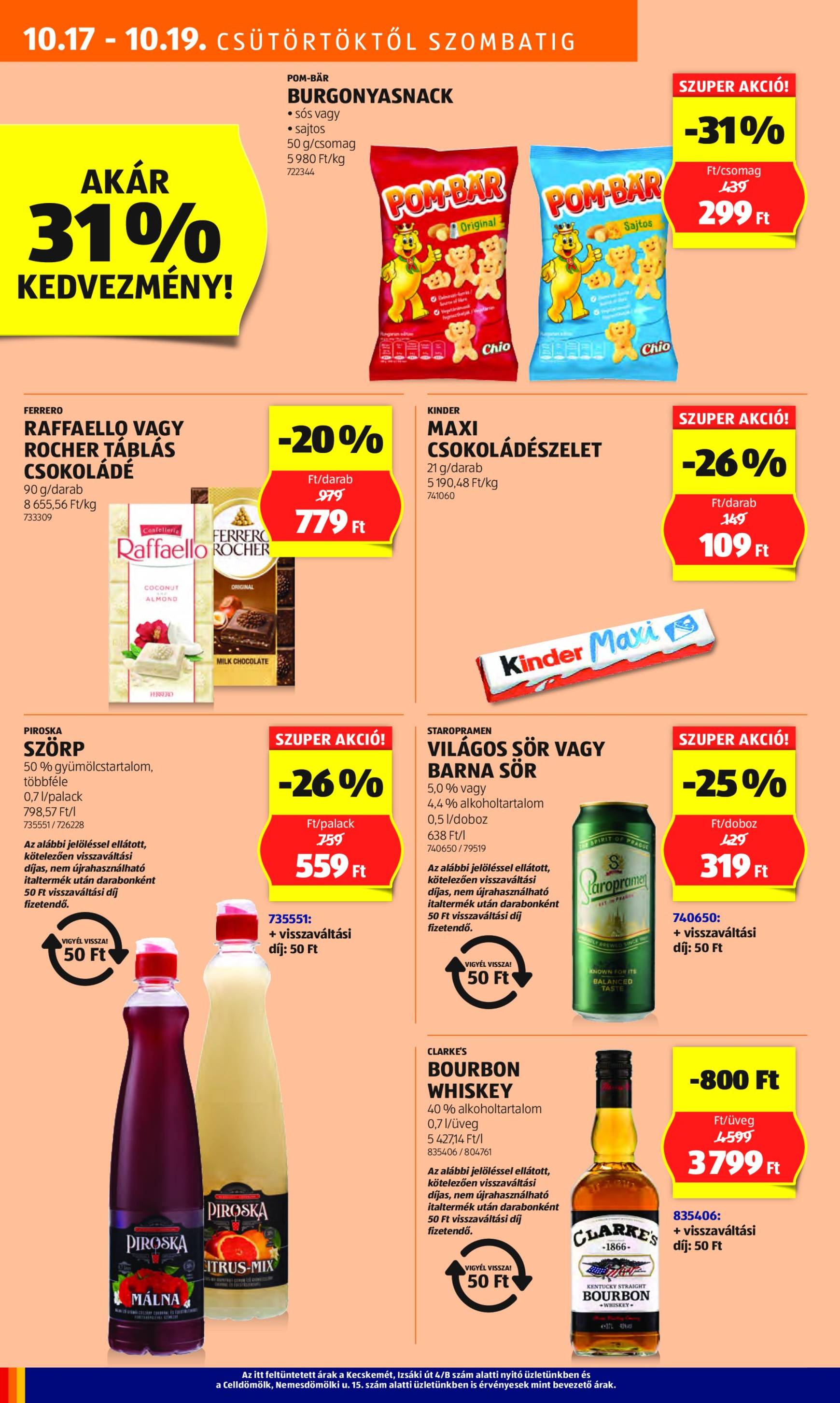 Aldi akciós újság, érvényes 10.17. - 10.22. 10