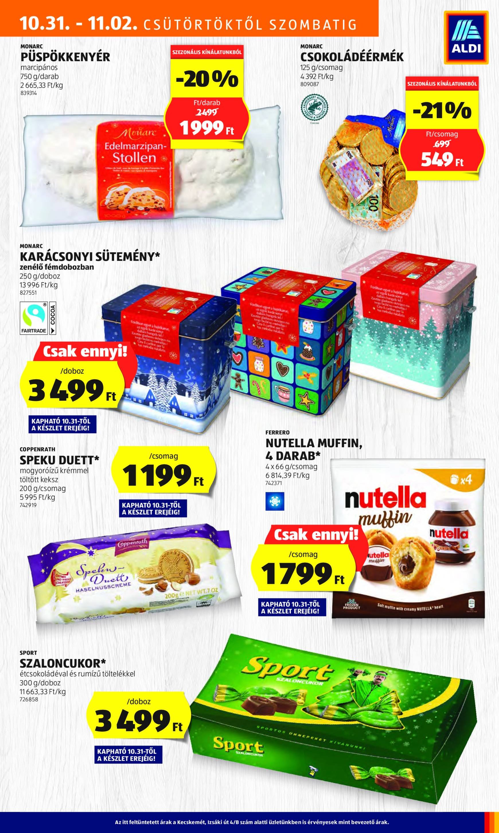 Aldi akciós újság, érvényes 10.31. - 11.06. 17