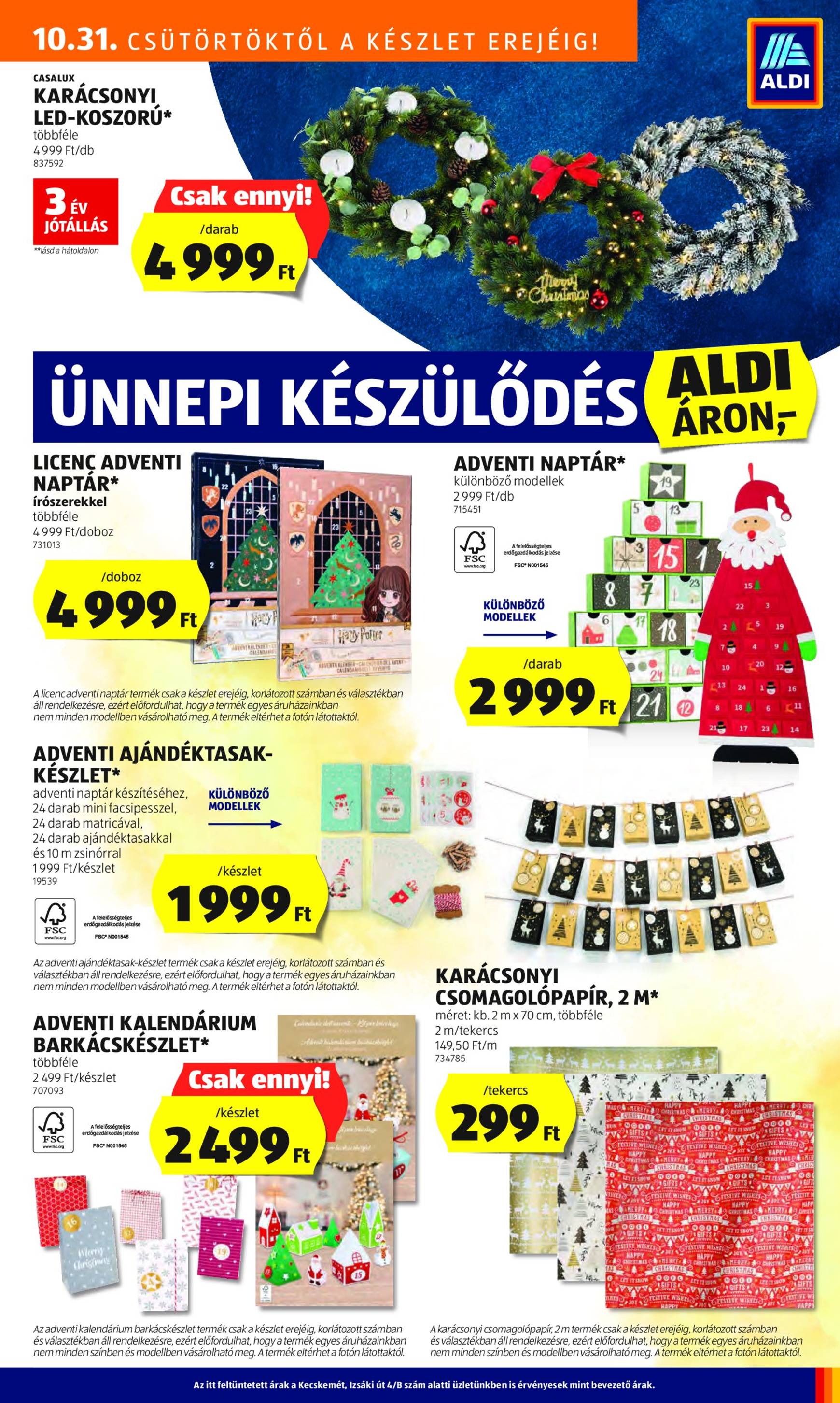 Aldi akciós újság, érvényes 10.31. - 11.06. 25