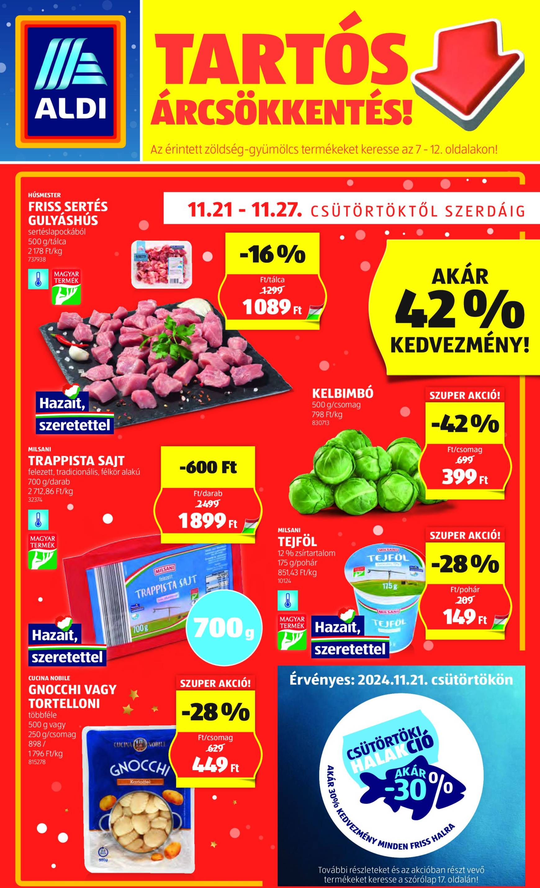 Aldi akciós újság, érvényes 11.21. - 11.27.