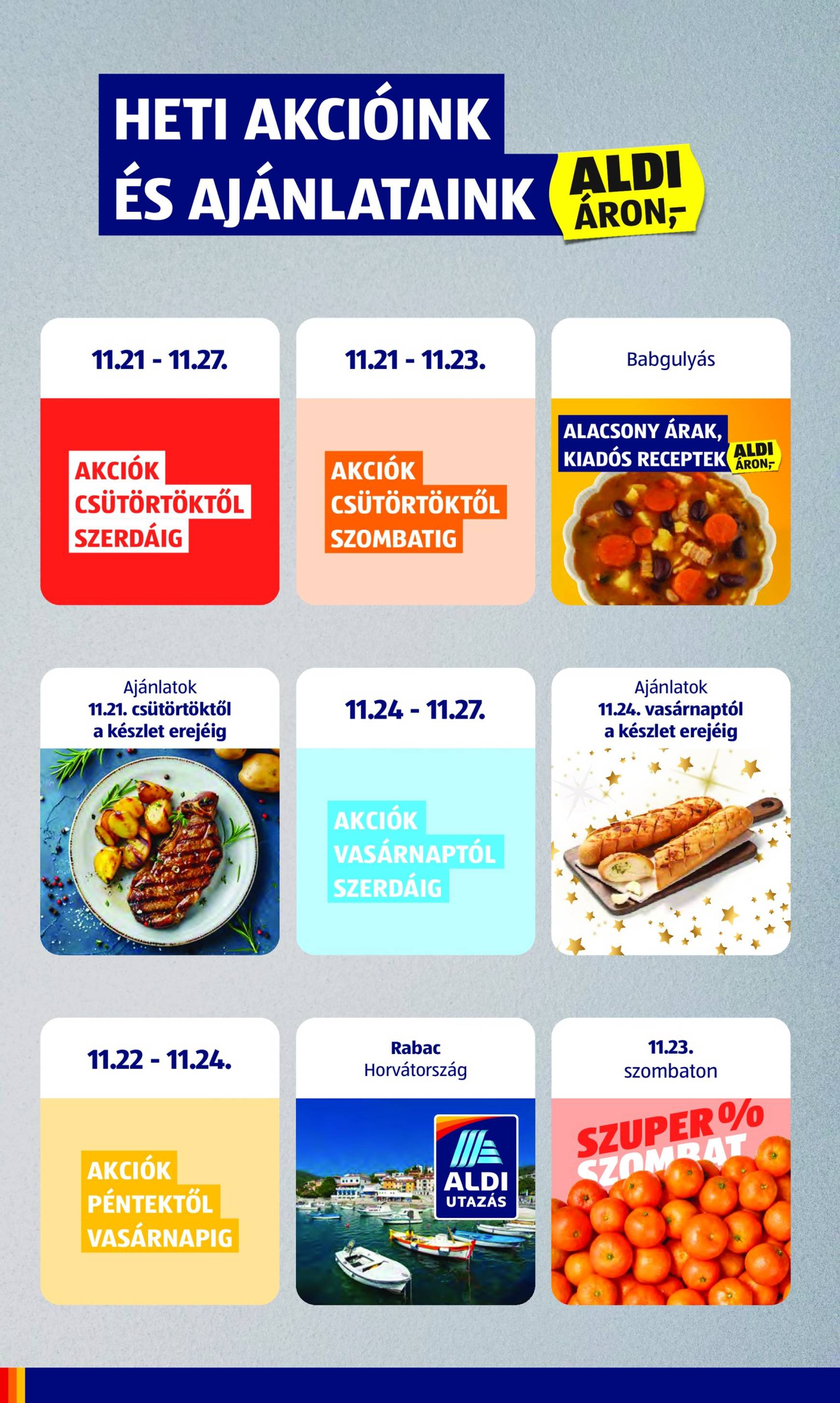 Aldi akciós újság, érvényes 11.21. - 11.27. 2