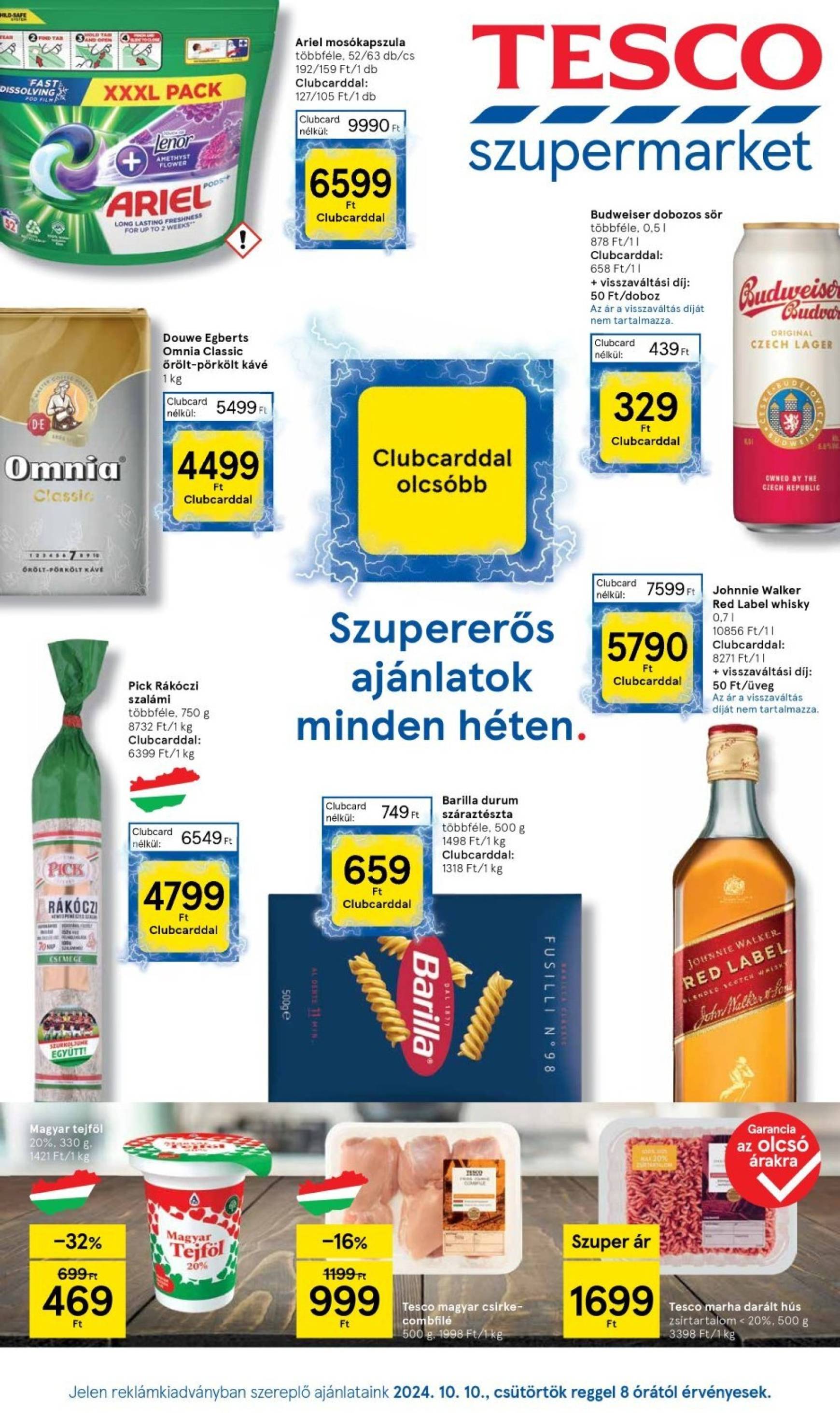 Aktuális újság Tesco Szupermarket 10.10. - 10.16.