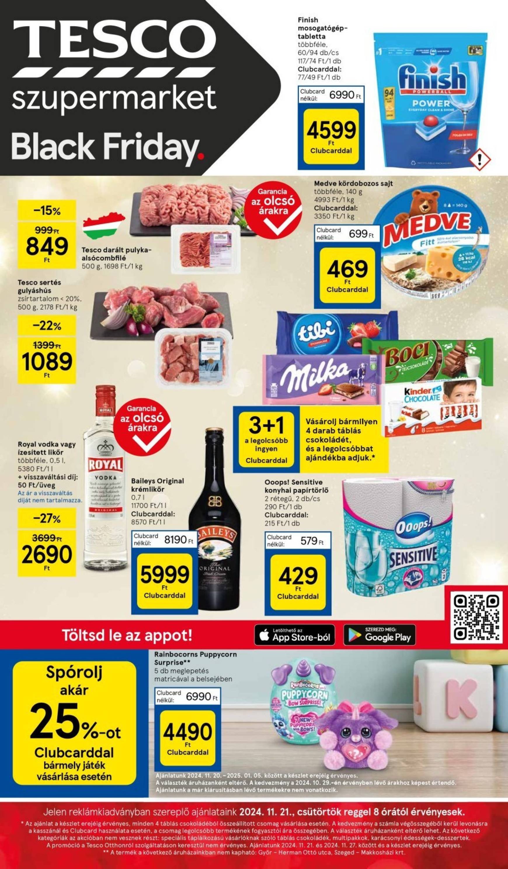 Tesco Szupermarket - Black Friday akciós újság, érvényes 11.21. - 11.27.