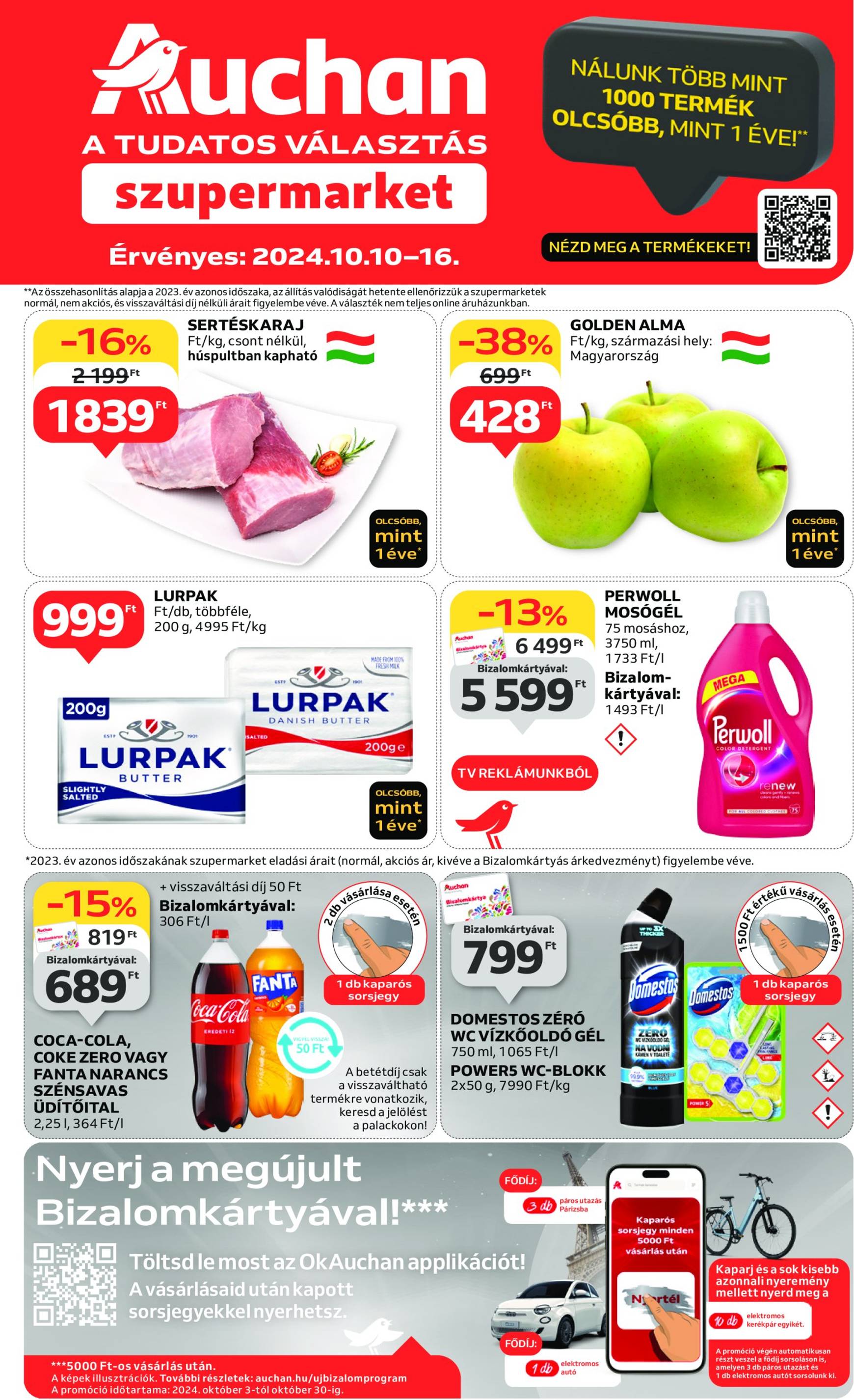 Auchan szupermarket akciós újság érvényes 10.10. - 10.16. 1