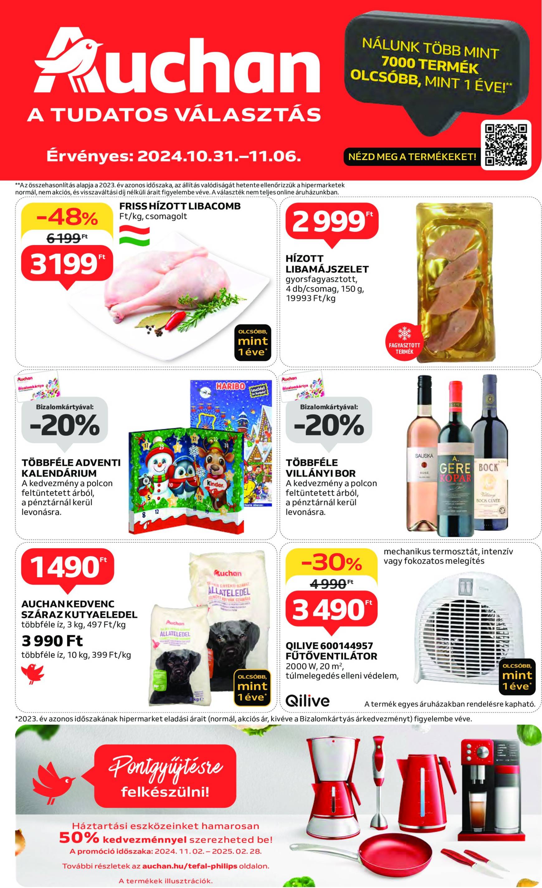 Auchan akciós újság, érvényes 10.31. - 11.06.