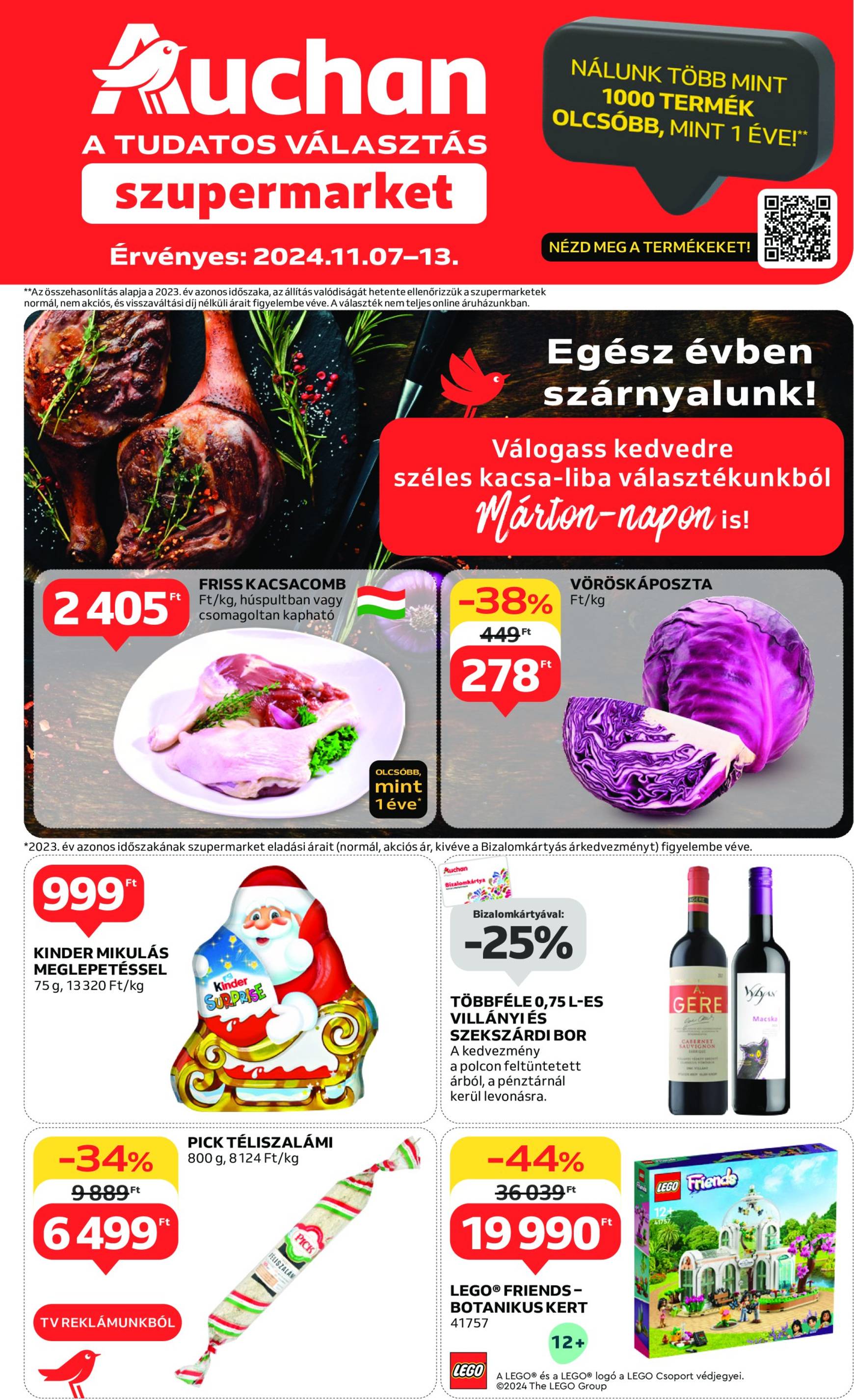 Auchan szupermarket akciós újság, érvényes 11.07. - 11.13.