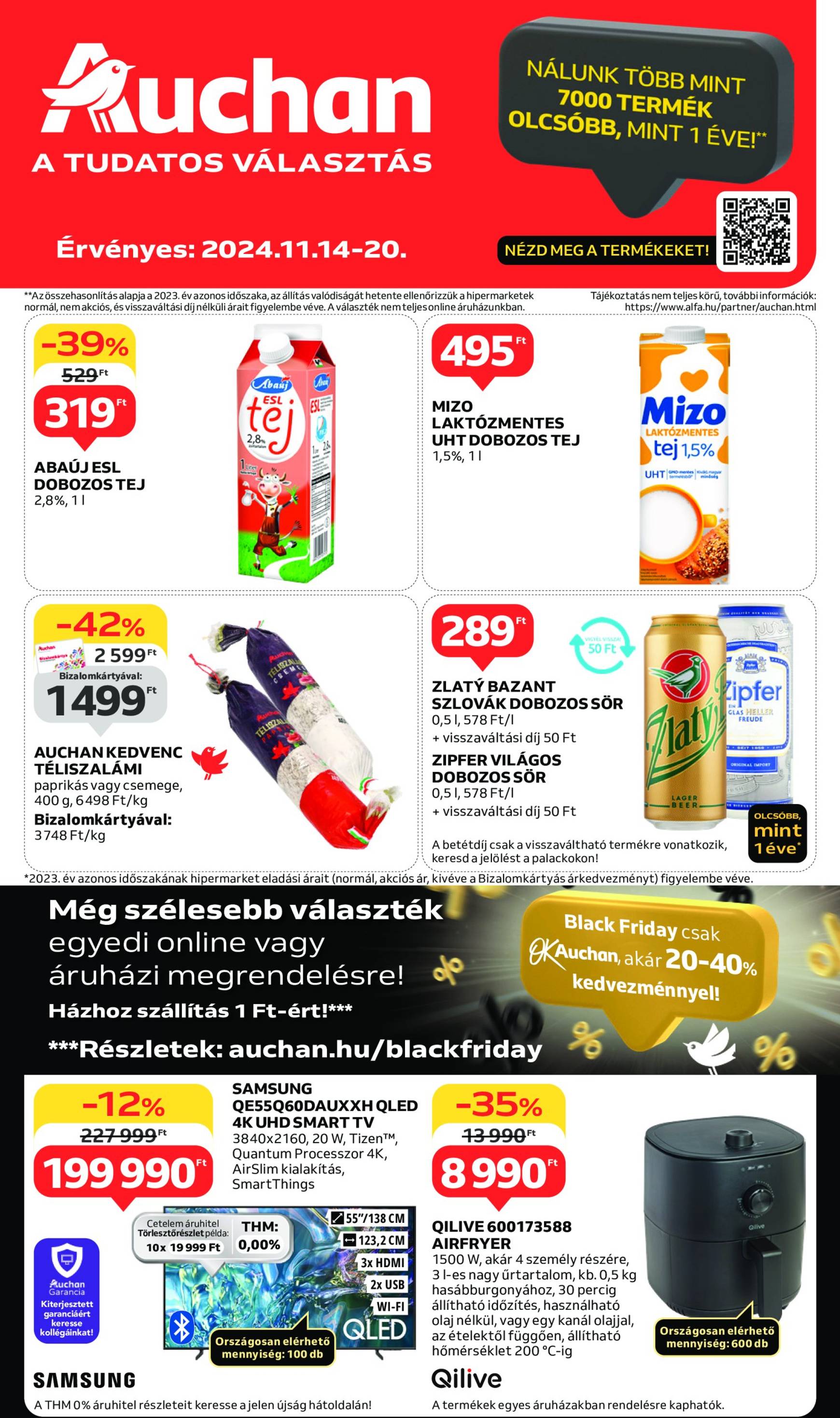 Auchan - Black Friday akciós újság, érvényes 11.14. - 11.20.