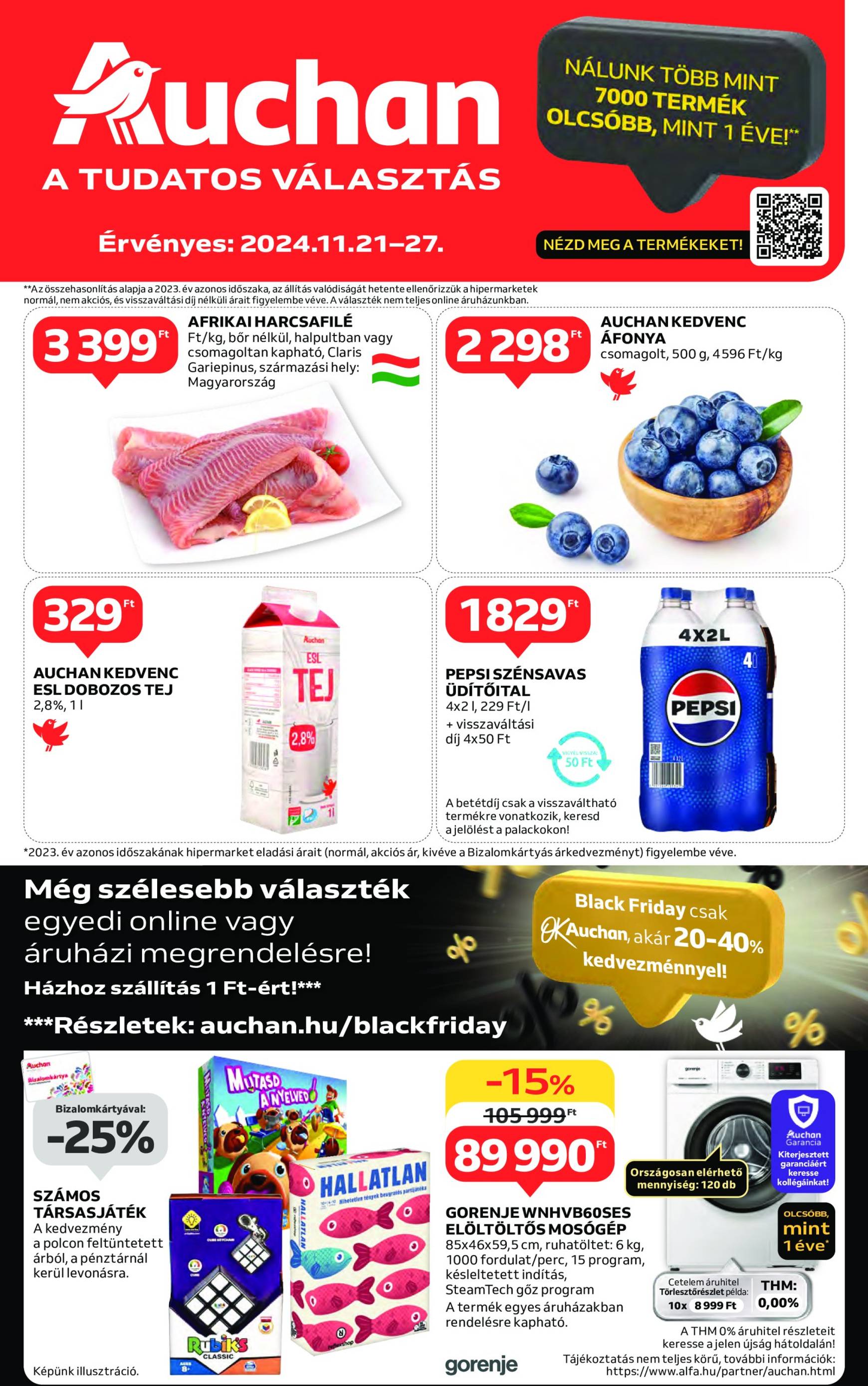 Auchan - Black Friday akciós újság, érvényes 11.21. - 11.27.