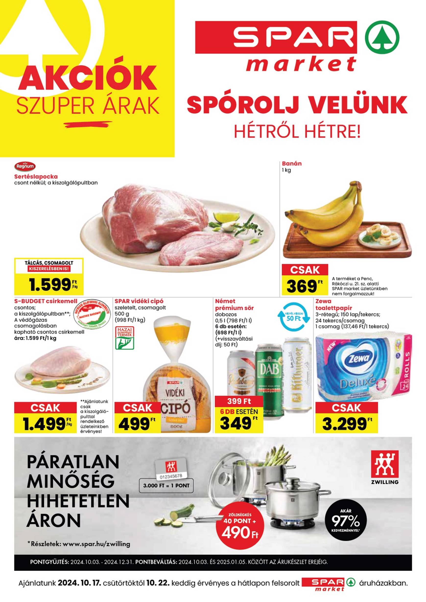 SPAR - Market akciós újság, érvényes 10.17. - 10.22.