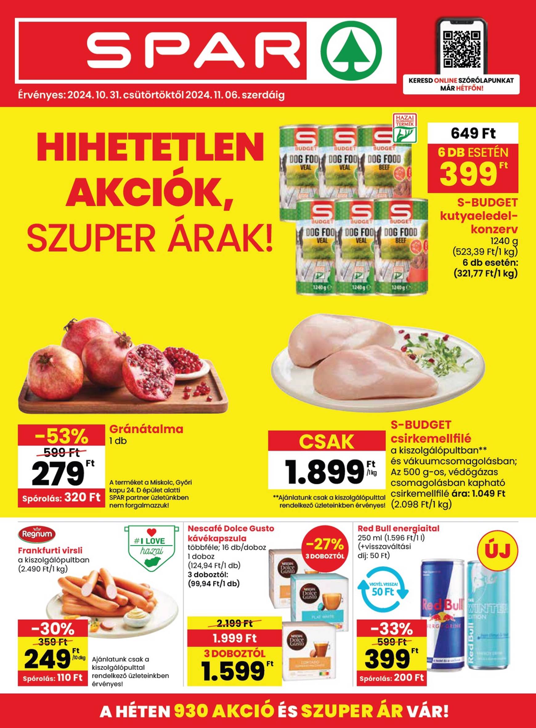 SPAR akciós újság, érvényes 10.31. - 11.06.