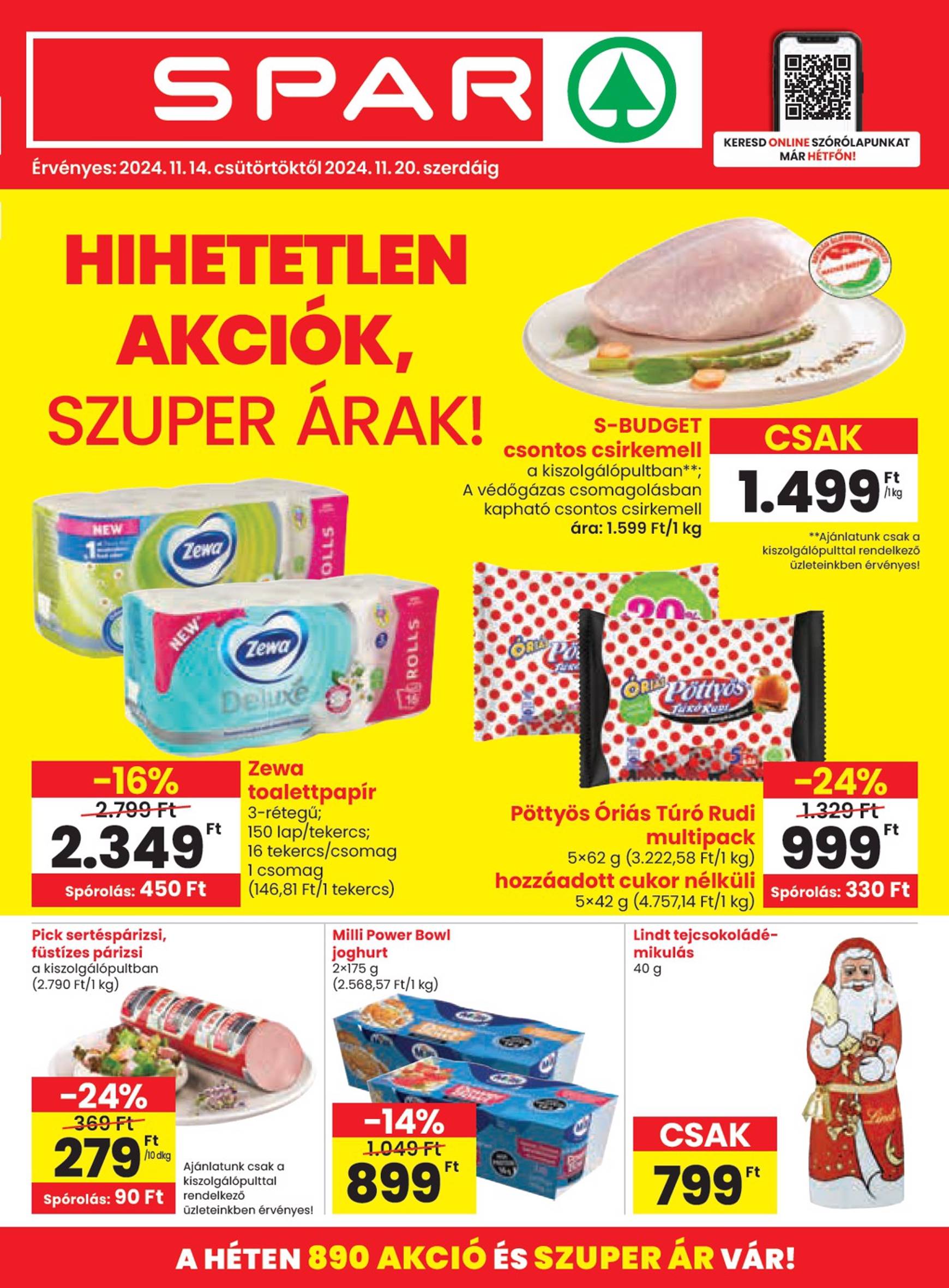 SPAR akciós újság, érvényes 11.14. - 11.20.