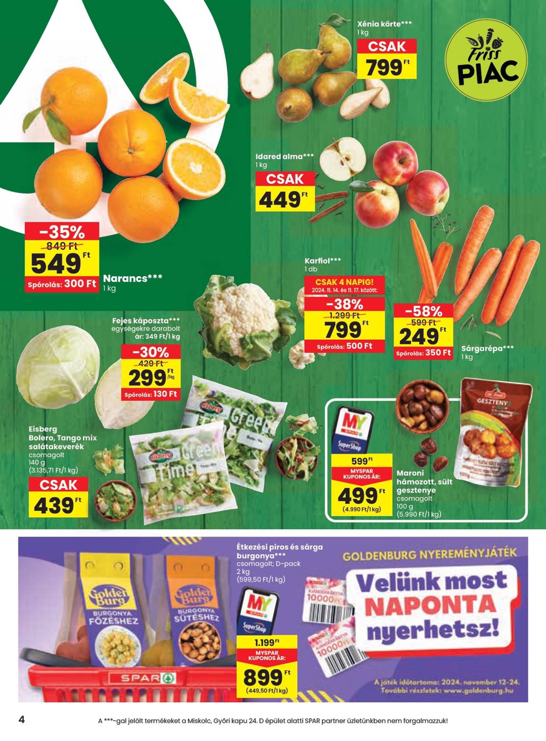 SPAR akciós újság, érvényes 11.14. - 11.20. 4