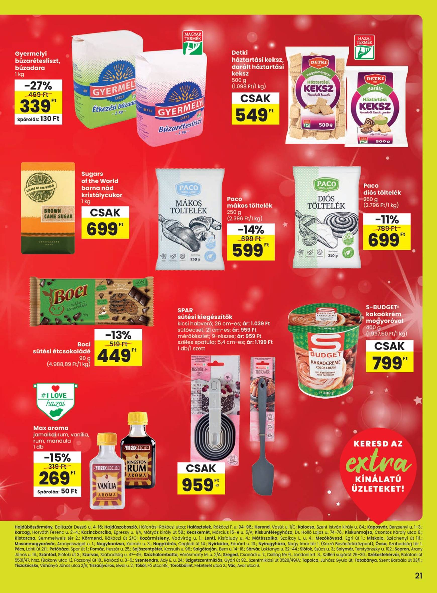 SPAR - Extra akciós újság, érvényes 11.21. - 11.27. 2