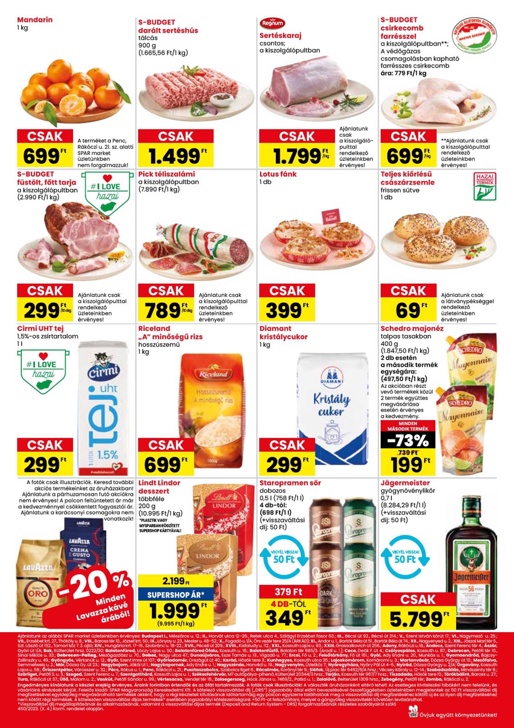 SPAR - Market akciós újság, érvényes 11.21. - 11.27. 2