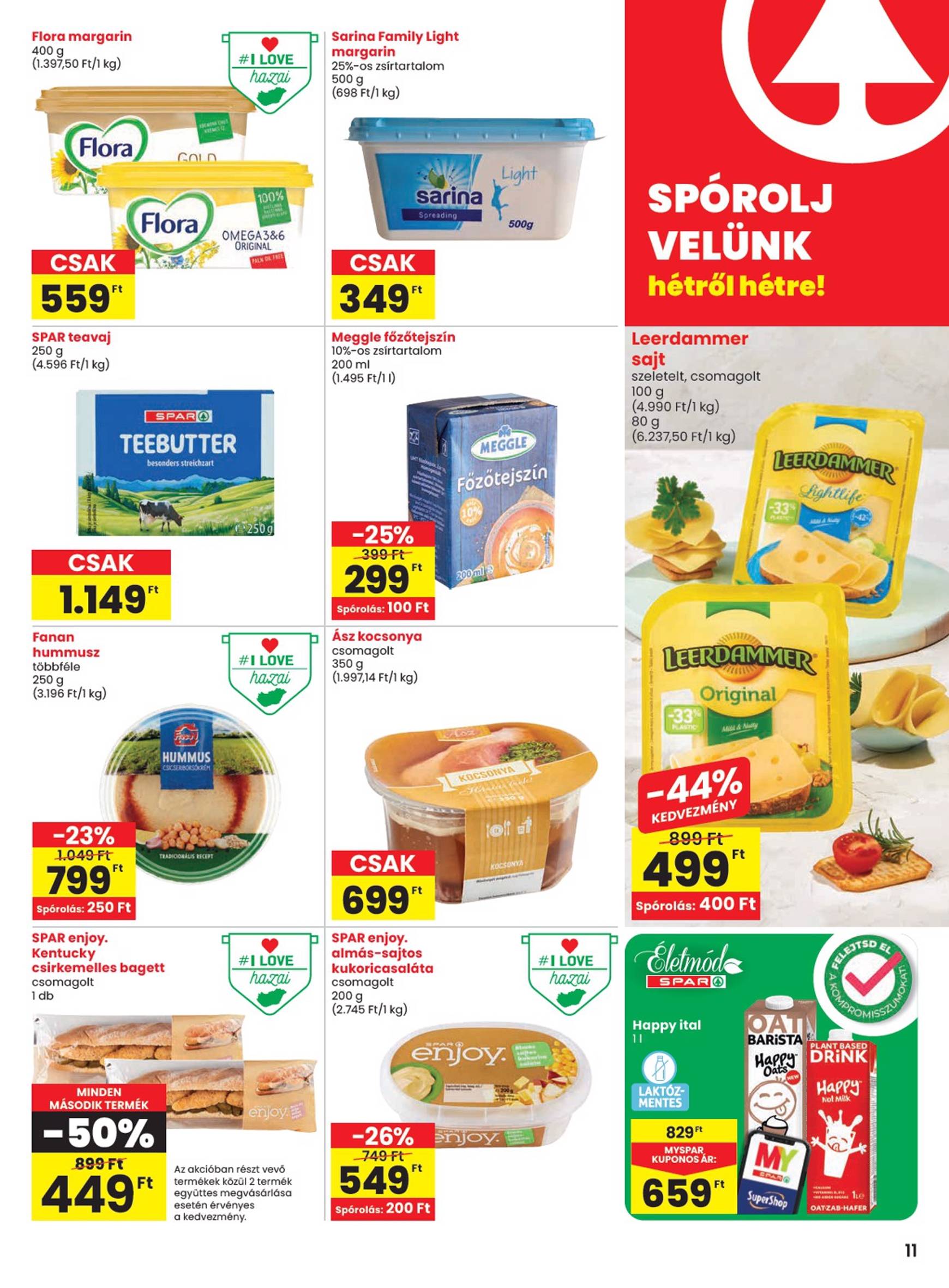 SPAR akciós újság, érvényes 11.21. - 11.27. 11