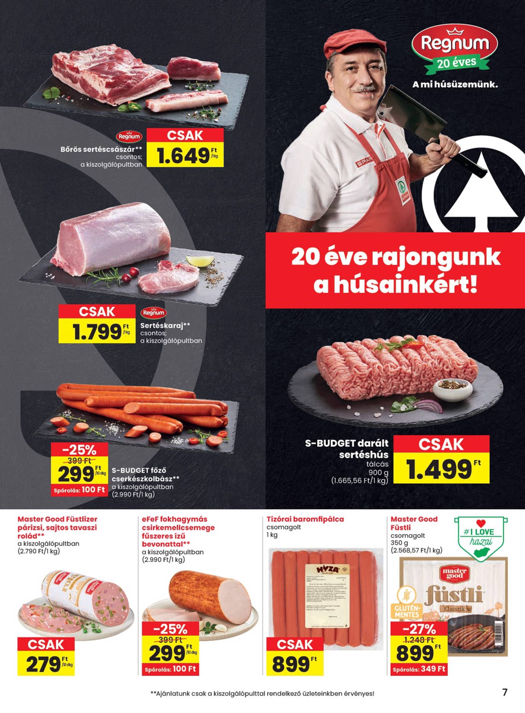 SPAR akciós újság, érvényes 11.21. - 11.27. 7