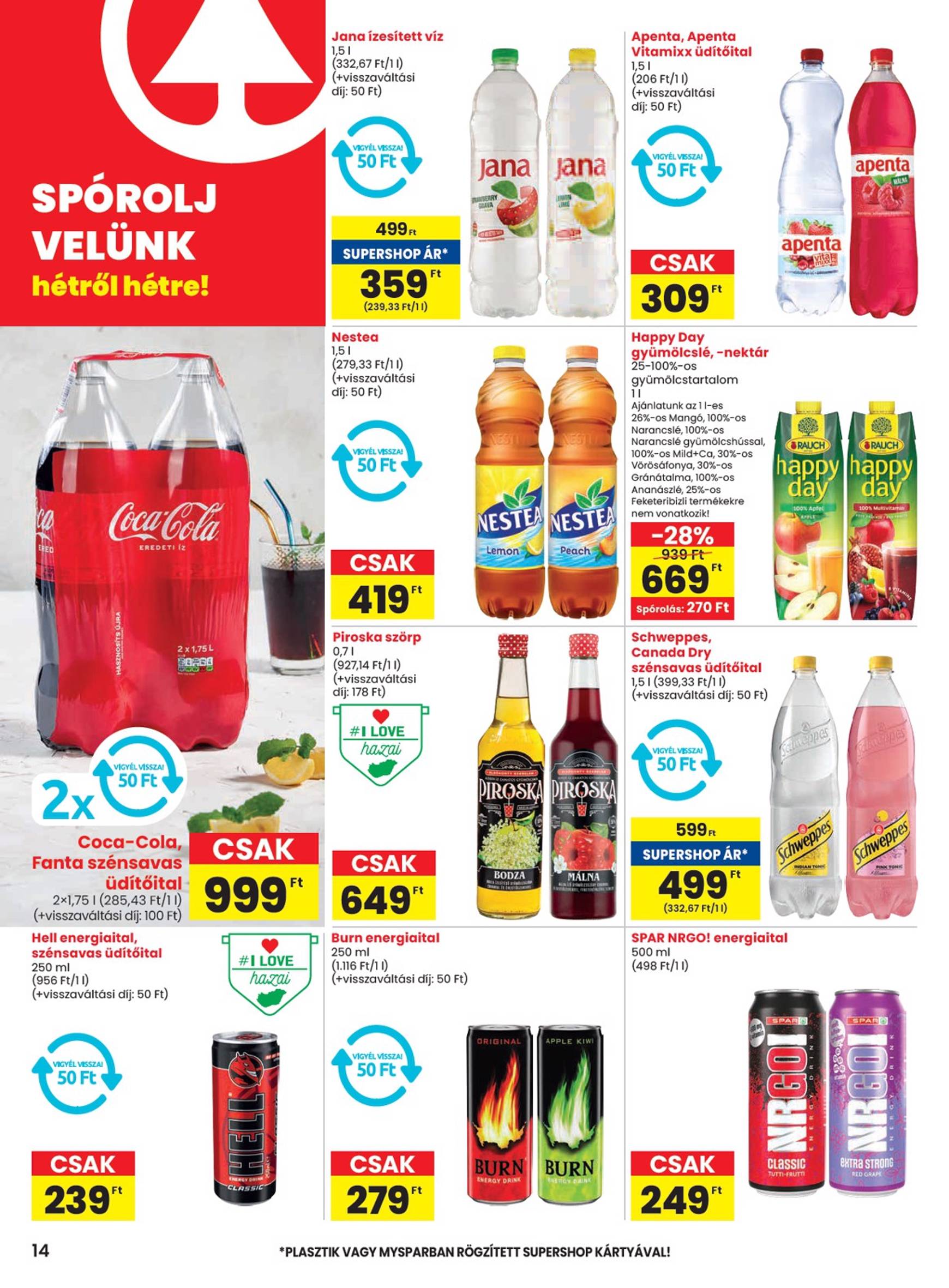 SPAR akciós újság, érvényes 11.21. - 11.27. 14