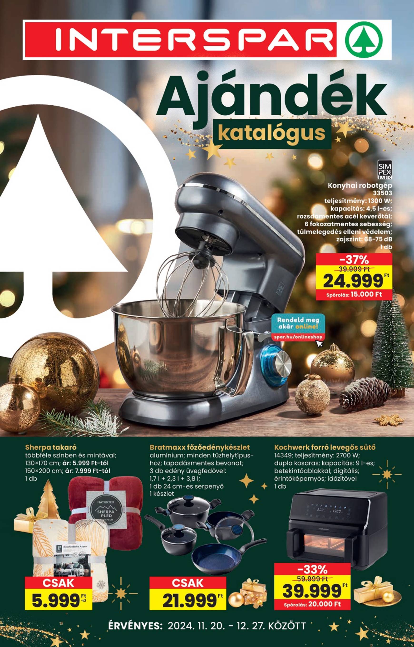 INTERSPAR - Ajándék katalógus akciós újság, érvényes 11.20. - 12.27.