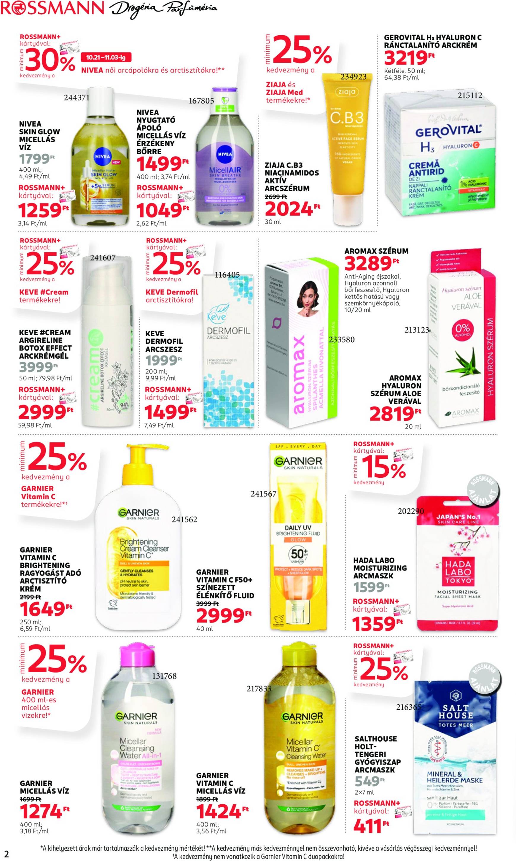 Rossmann akciós újság, érvényes 10.21. - 11.01. 2