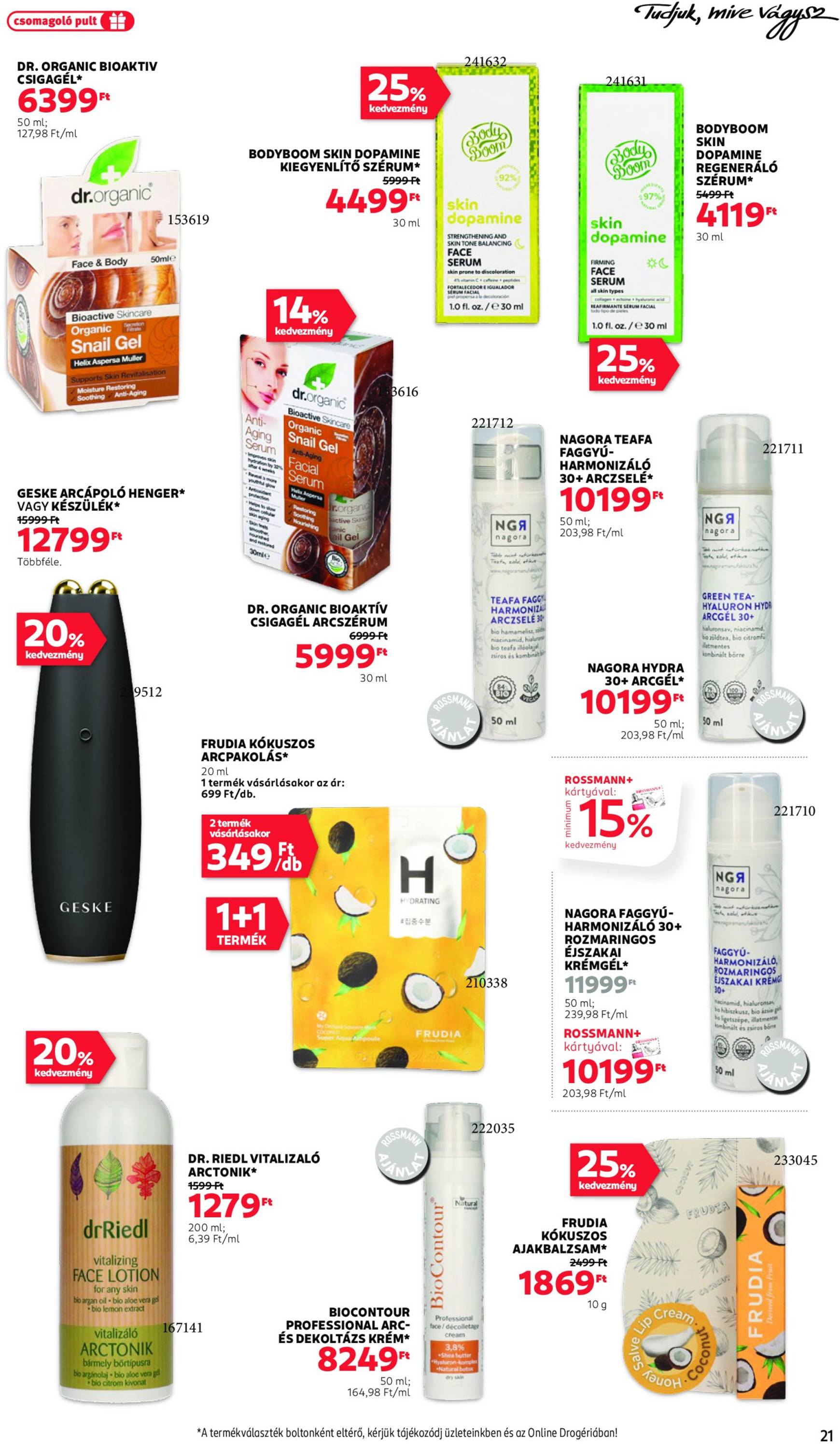 Rossmann akciós újság, érvényes 10.21. - 11.01. 23