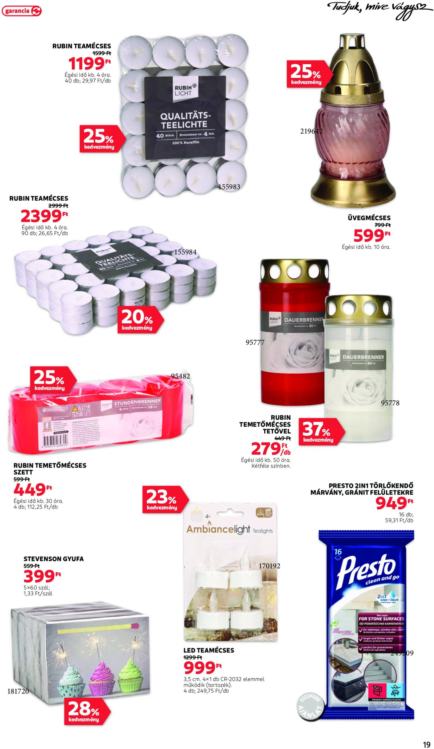 Rossmann akciós újság, érvényes 10.21. - 11.01. 21