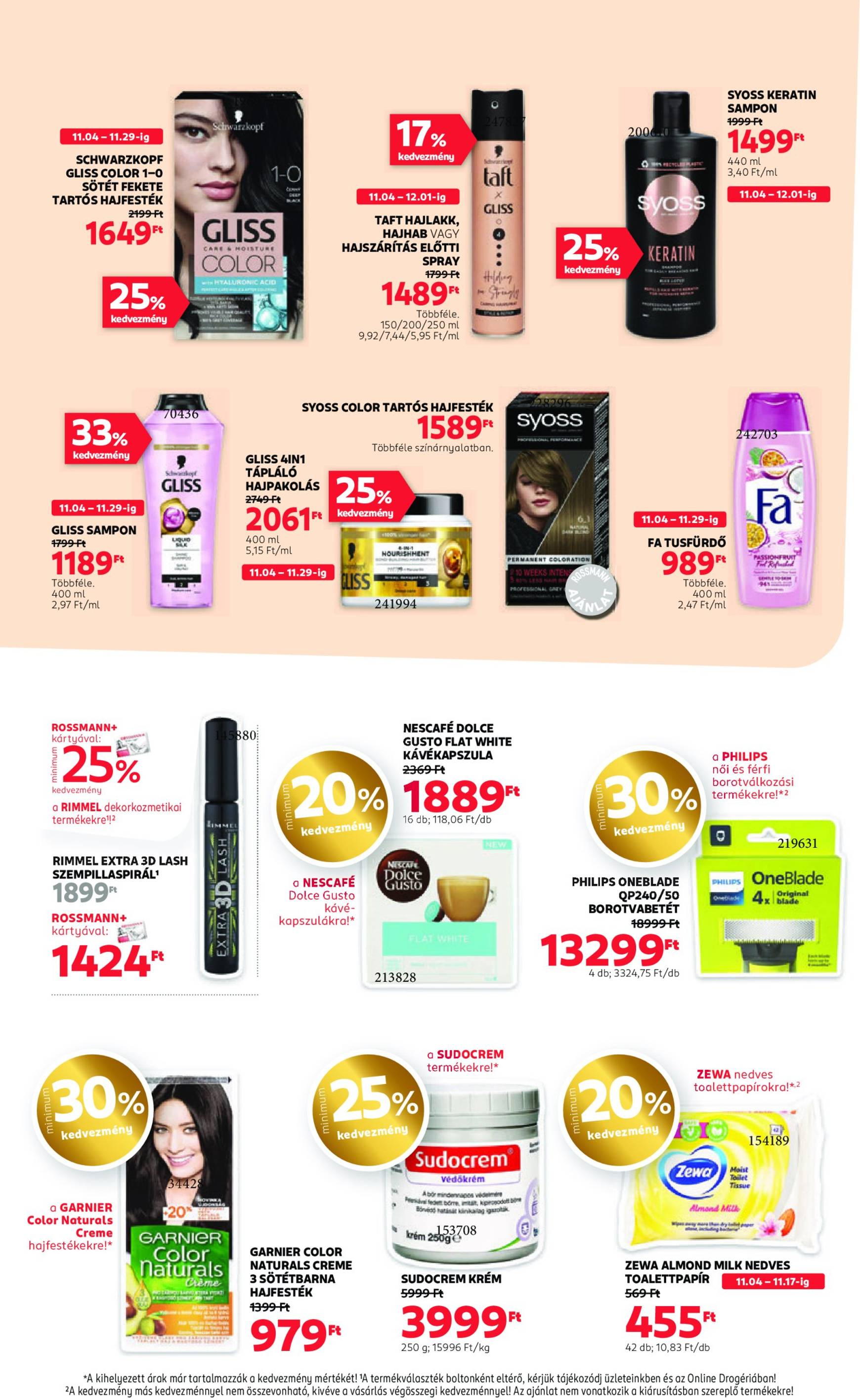 Rossmann akciós újság, érvényes 11.04. - 11.15. 18