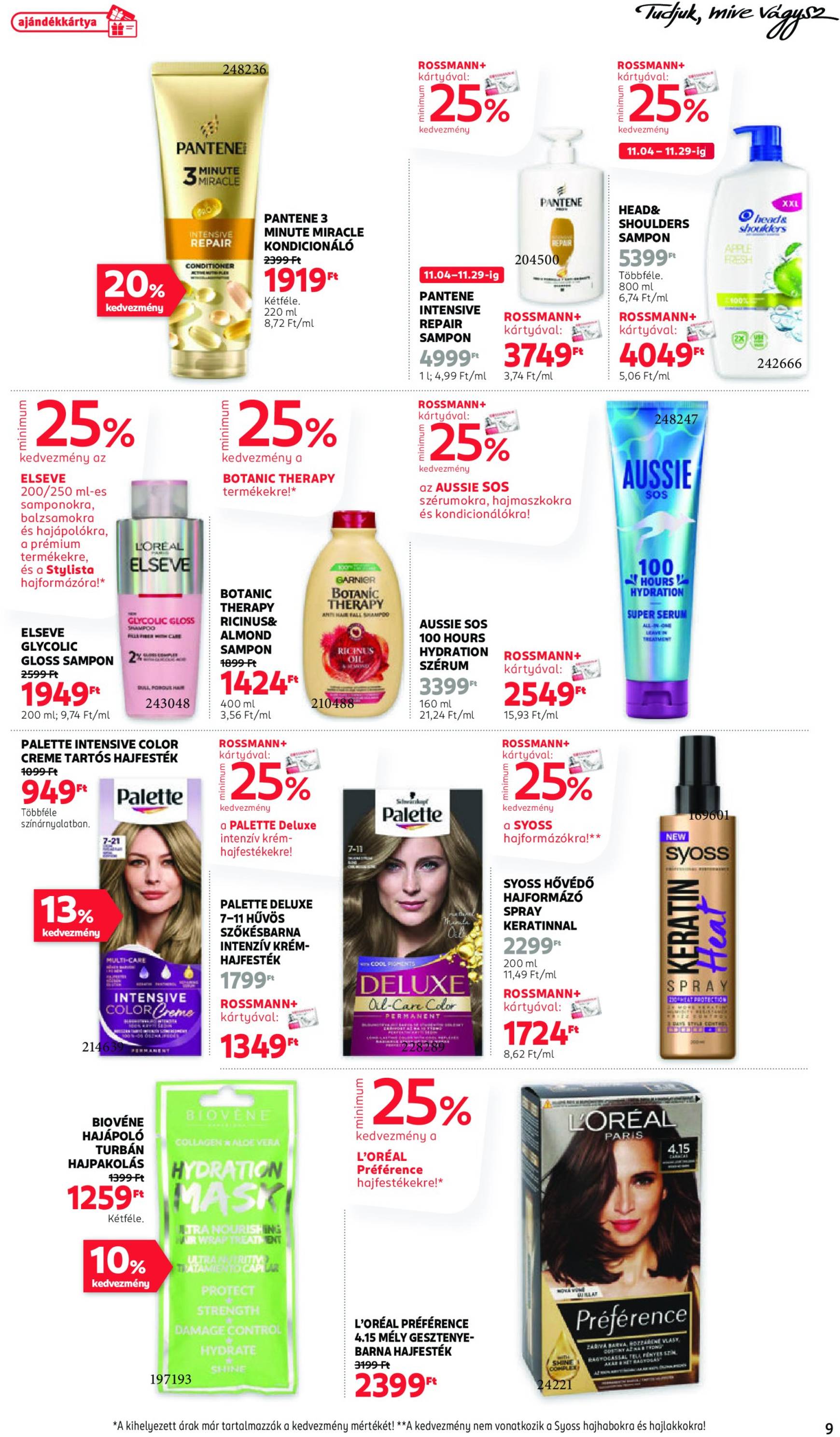 Rossmann akciós újság, érvényes 11.04. - 11.15. 9