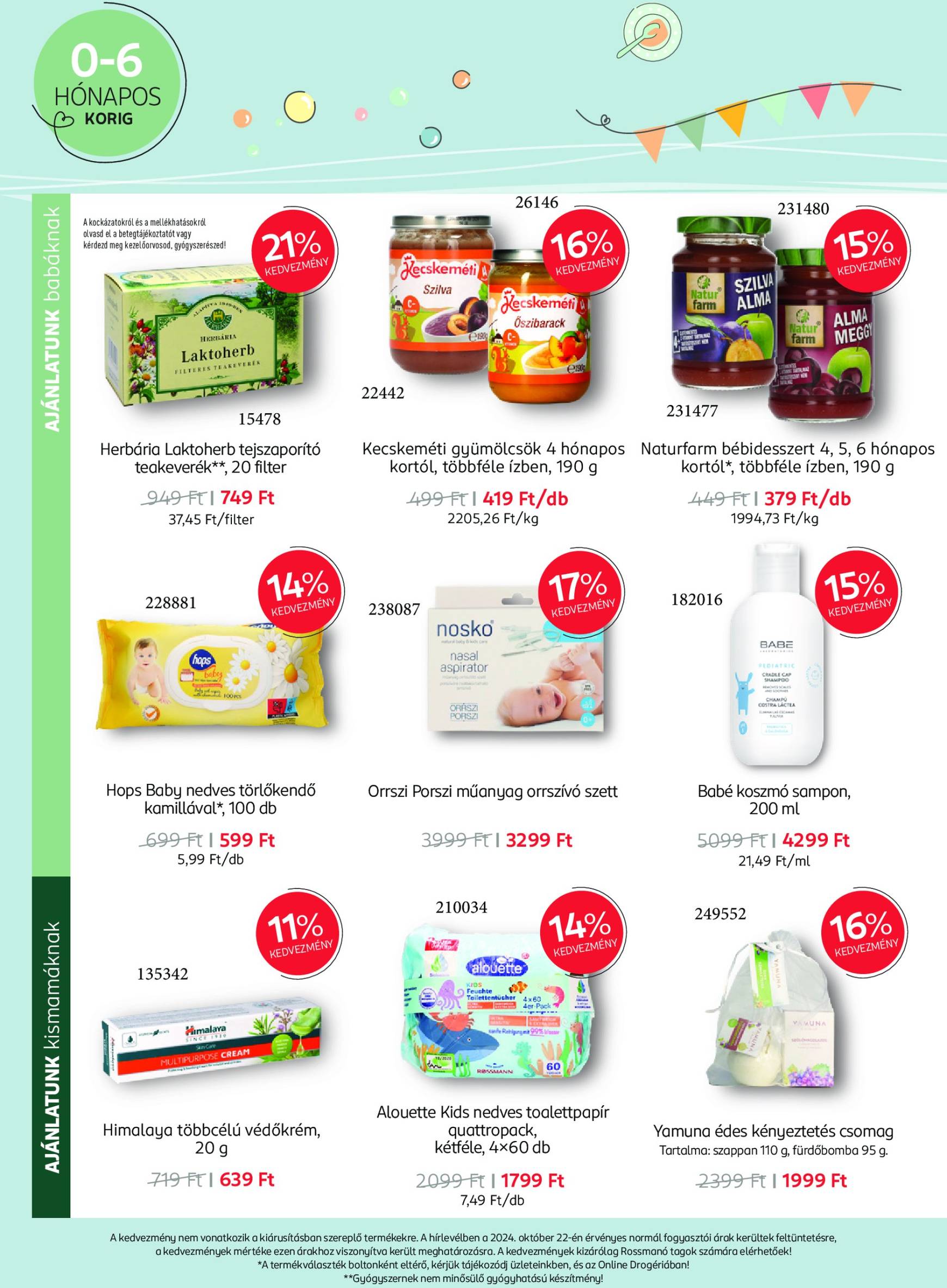 Rossmann - Babaprogram akciós újság, érvényes 11.11. - 12.08. 6