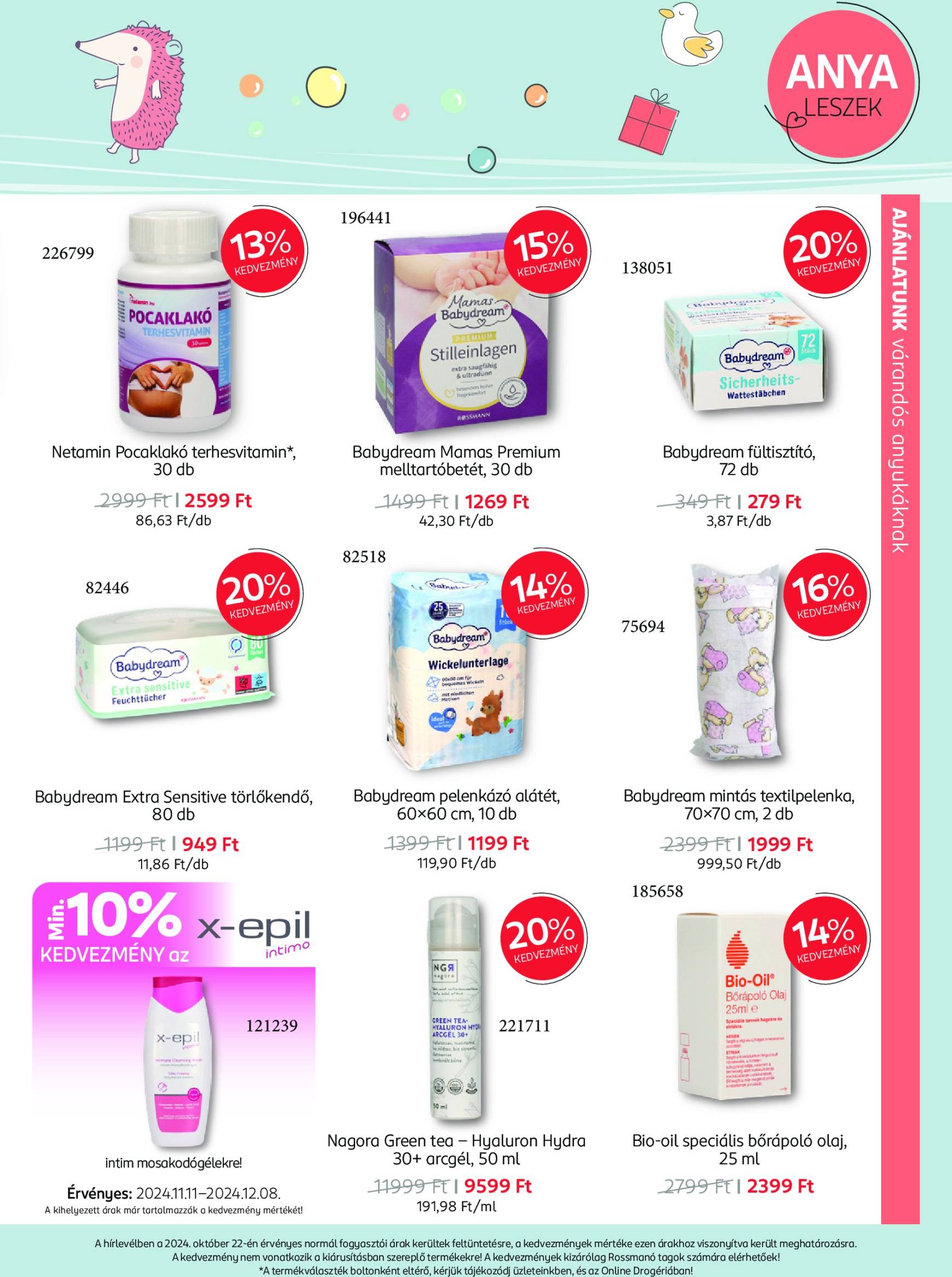 Rossmann - Babaprogram akciós újság, érvényes 11.11. - 12.08. 3