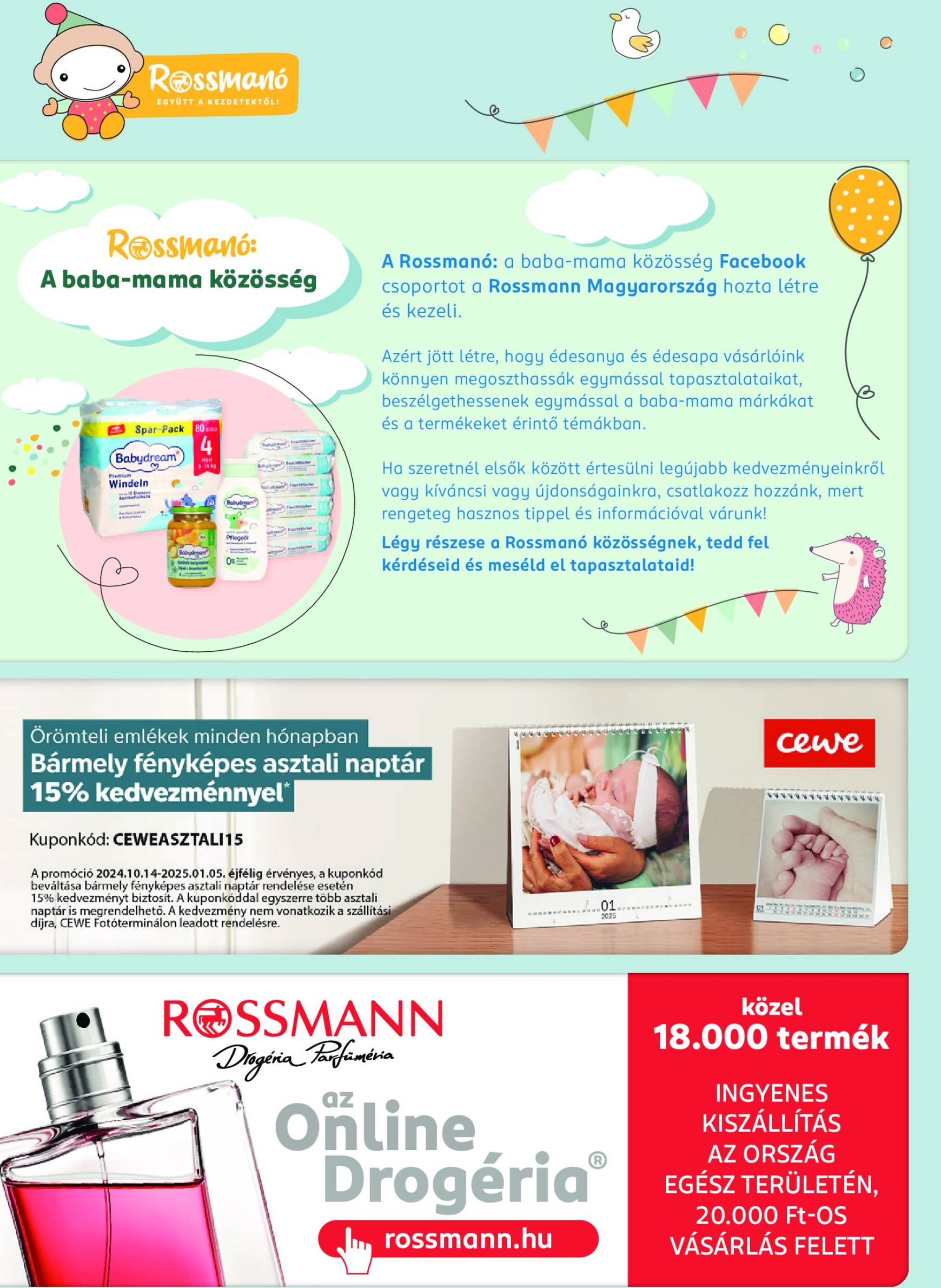 Rossmann - Babaprogram akciós újság, érvényes 11.11. - 12.08. 10