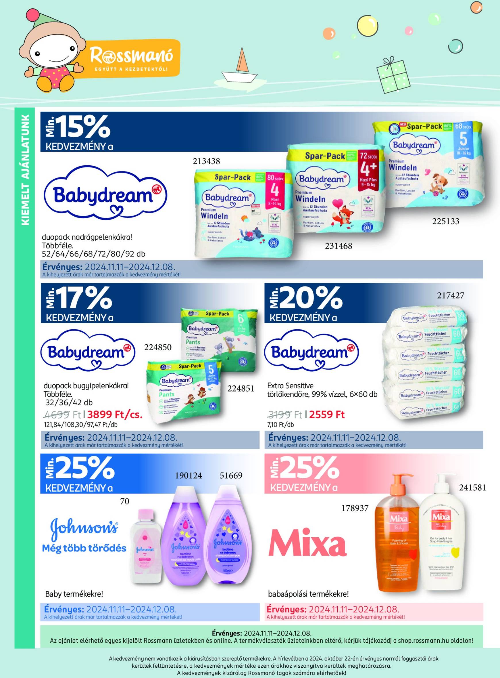 Rossmann - Babaprogram akciós újság, érvényes 11.11. - 12.08. 2