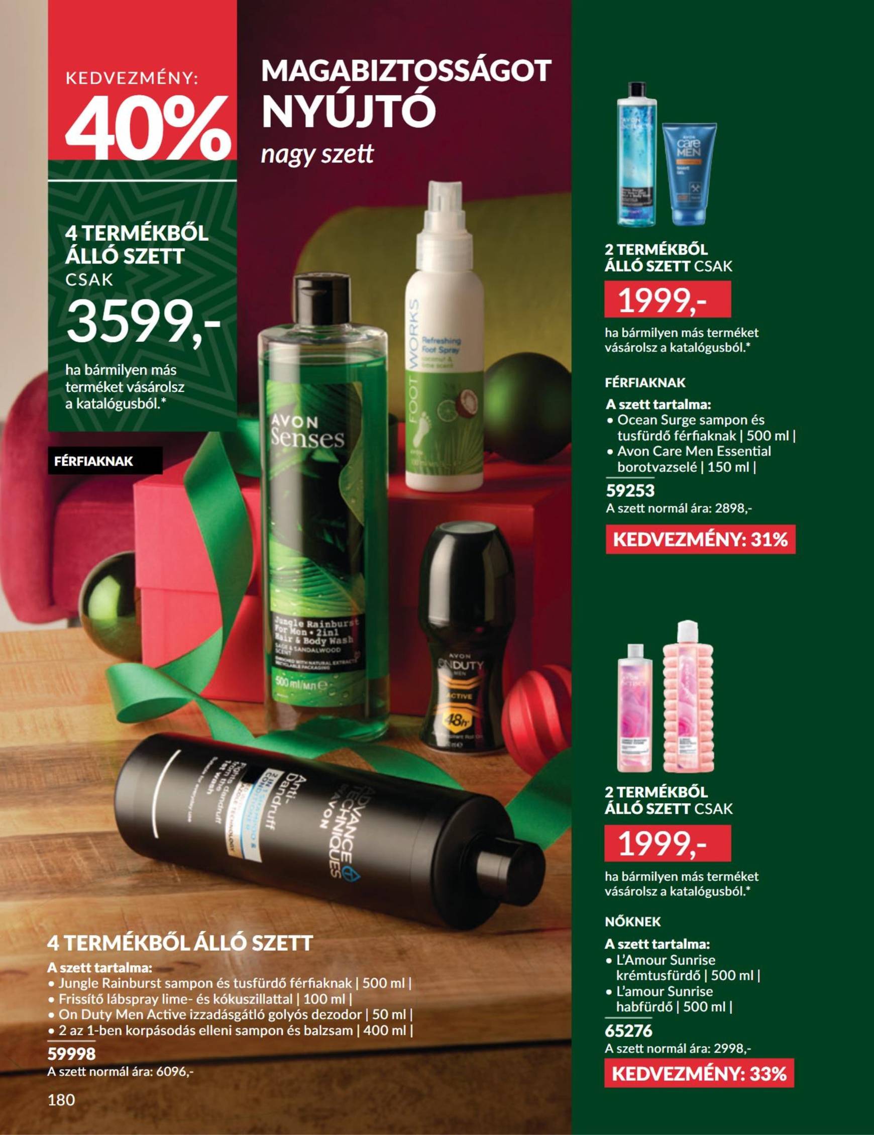 Avon akciós újság, érvényes 11.01. - 11.30. 180