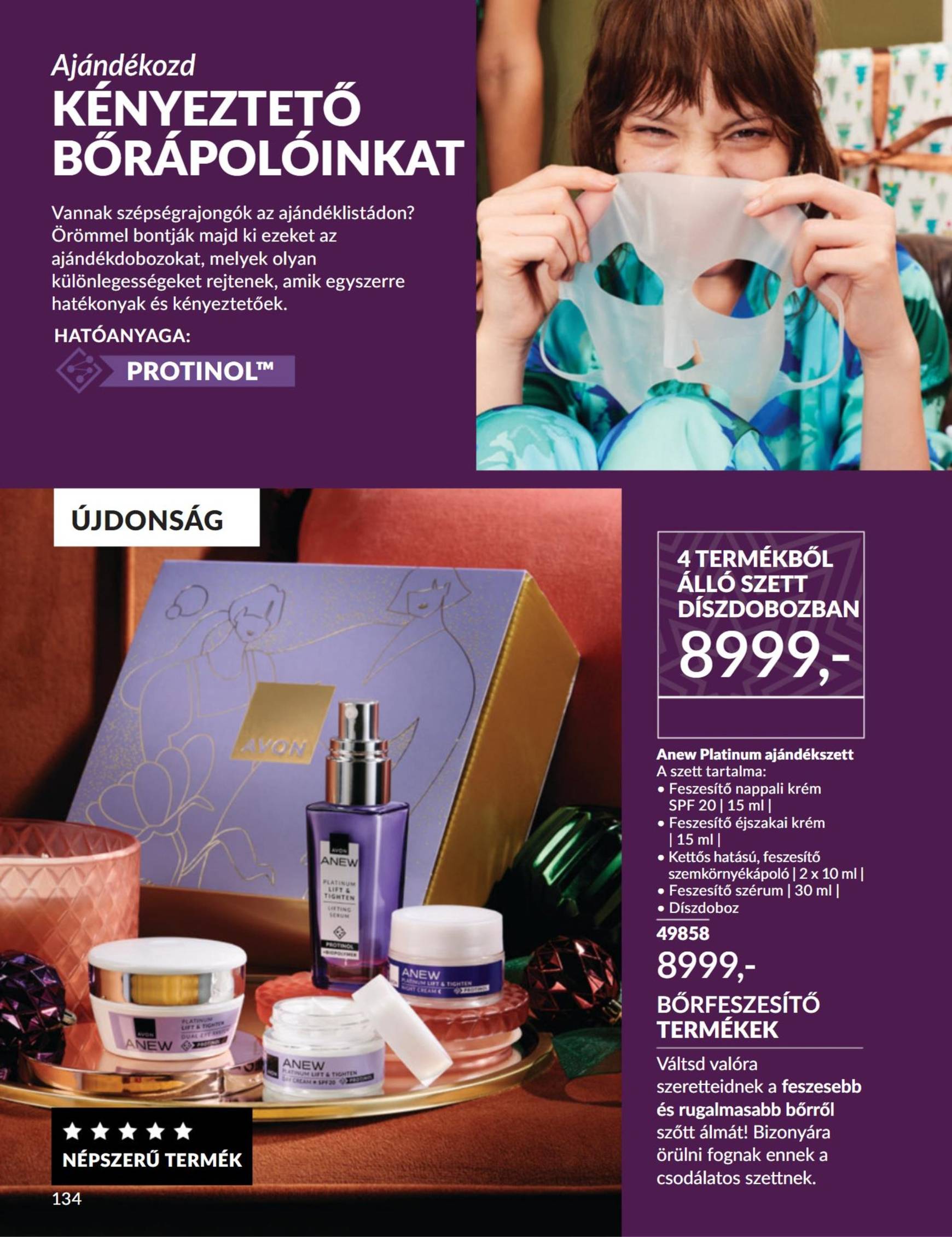 Avon akciós újság, érvényes 11.01. - 11.30. 134