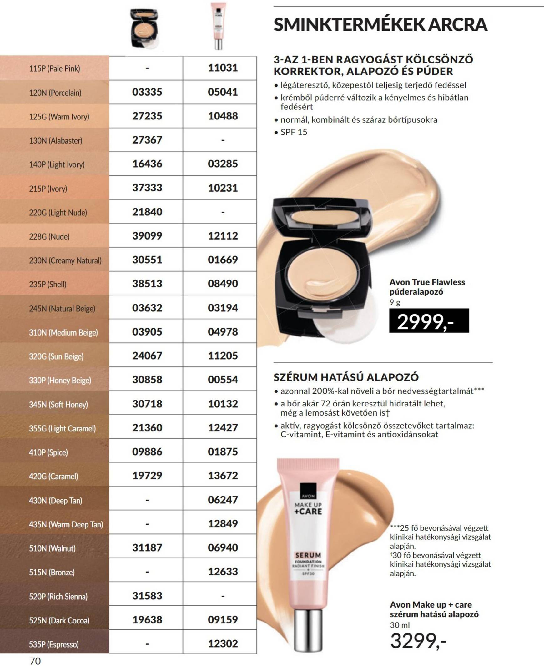 Avon akciós újság, érvényes 11.01. - 11.30. 70