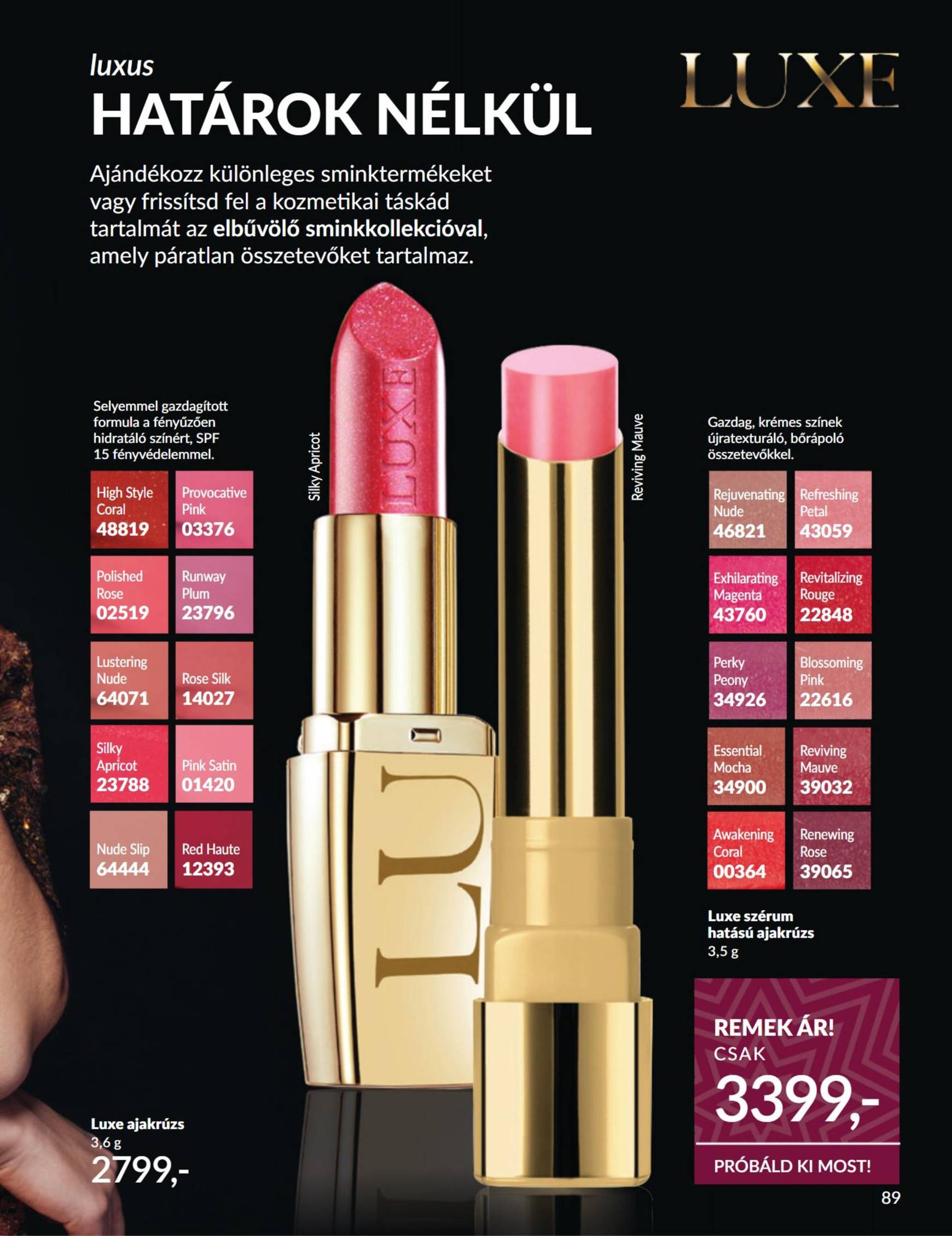 Avon akciós újság, érvényes 11.01. - 11.30. 89