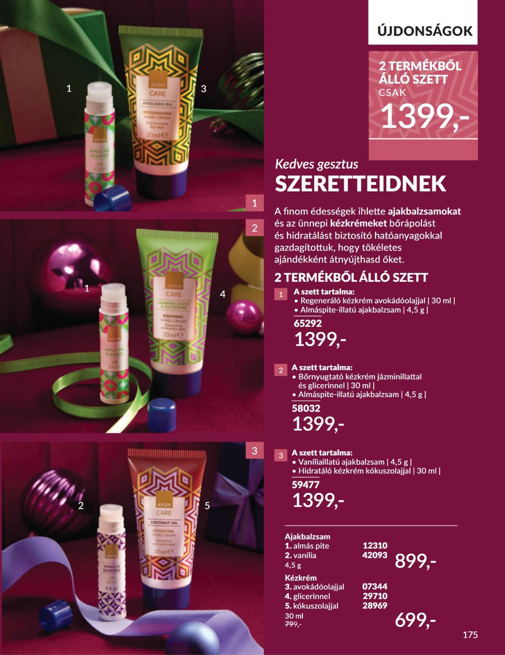 Avon akciós újság, érvényes 11.01. - 11.30. 175