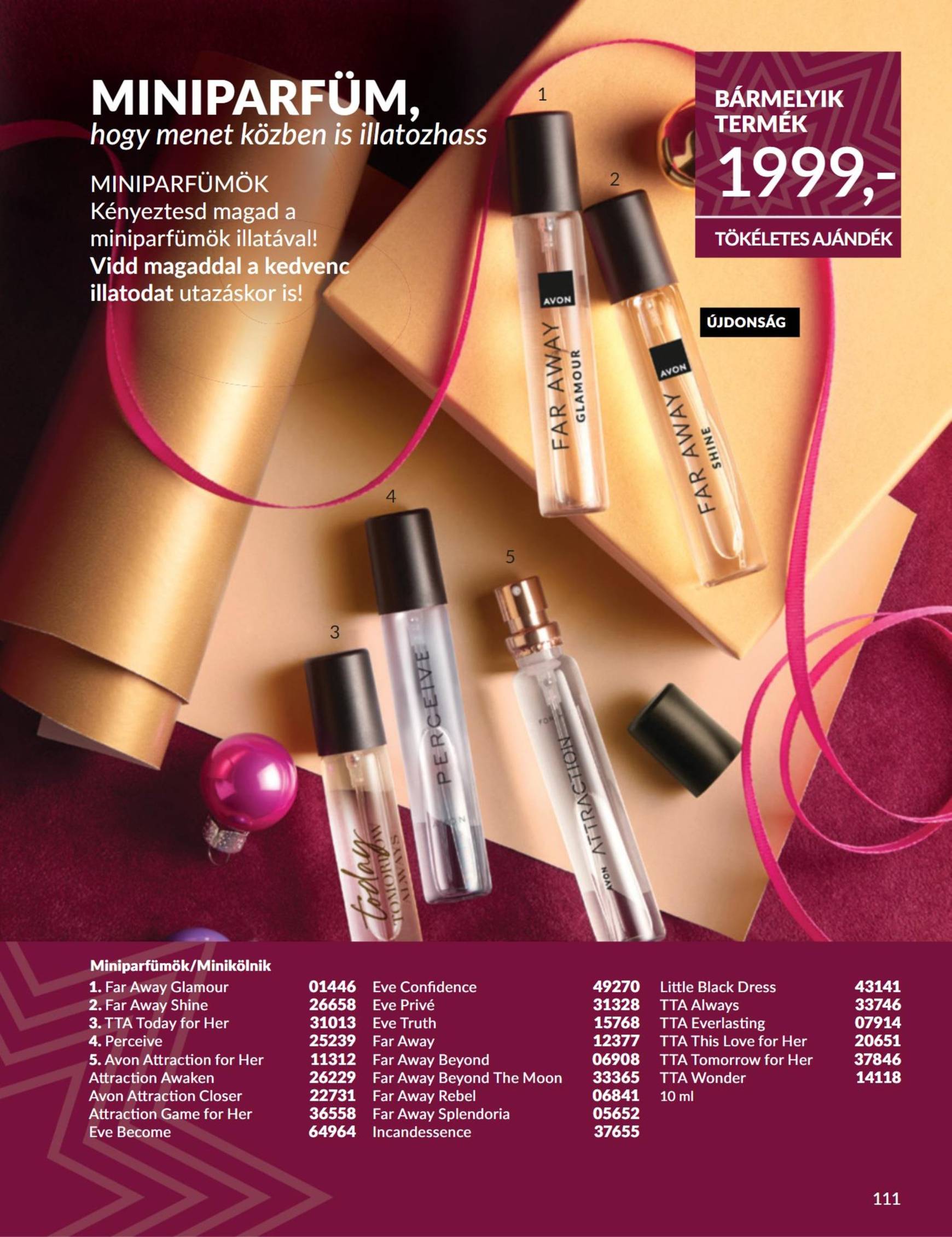 Avon akciós újság, érvényes 11.01. - 11.30. 111