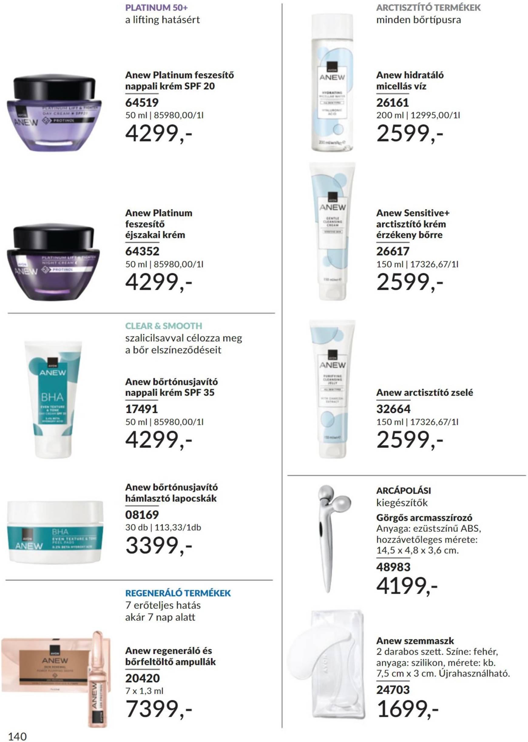 Avon akciós újság, érvényes 11.01. - 11.30. 140