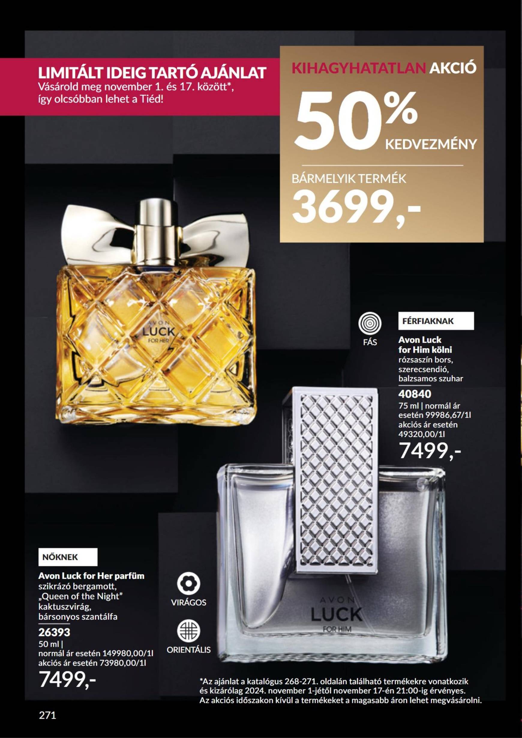 Avon akciós újság, érvényes 11.01. - 11.30. 271