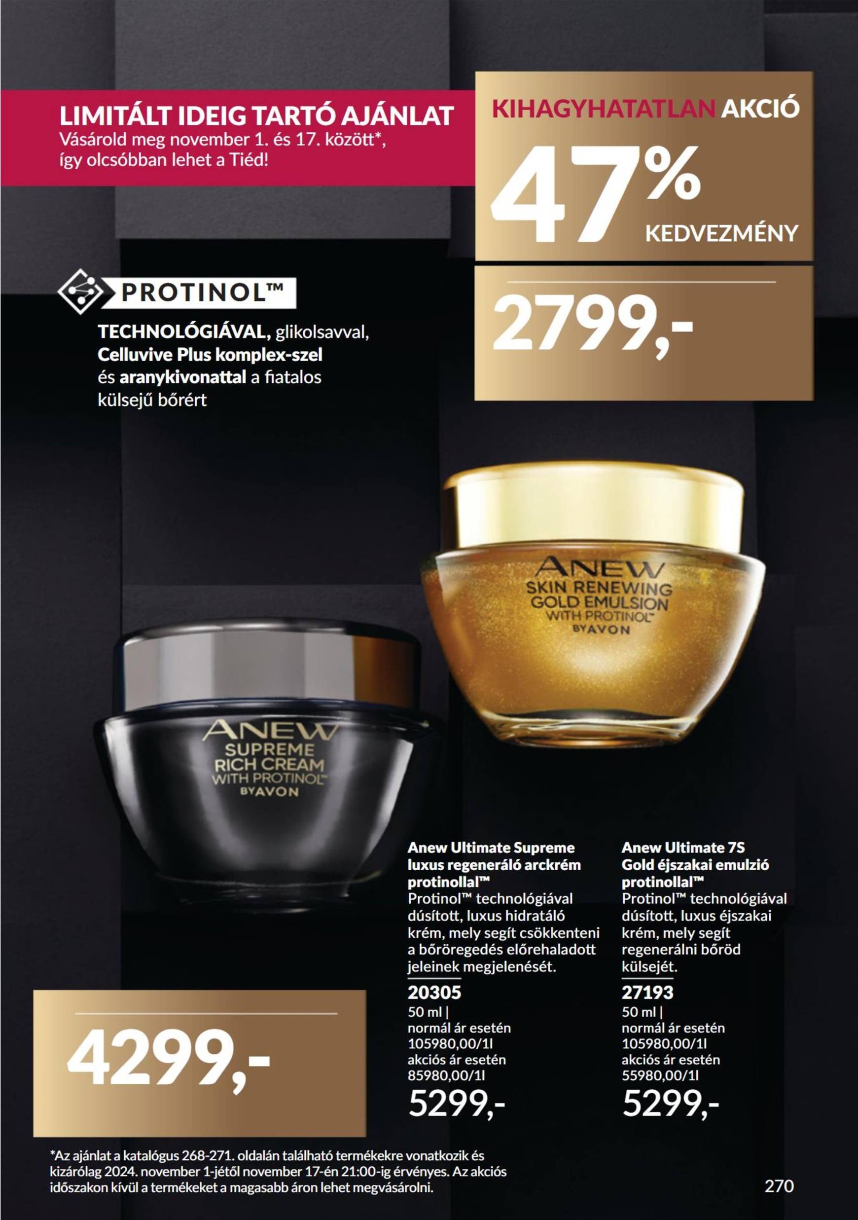 Avon akciós újság, érvényes 11.01. - 11.30. 270